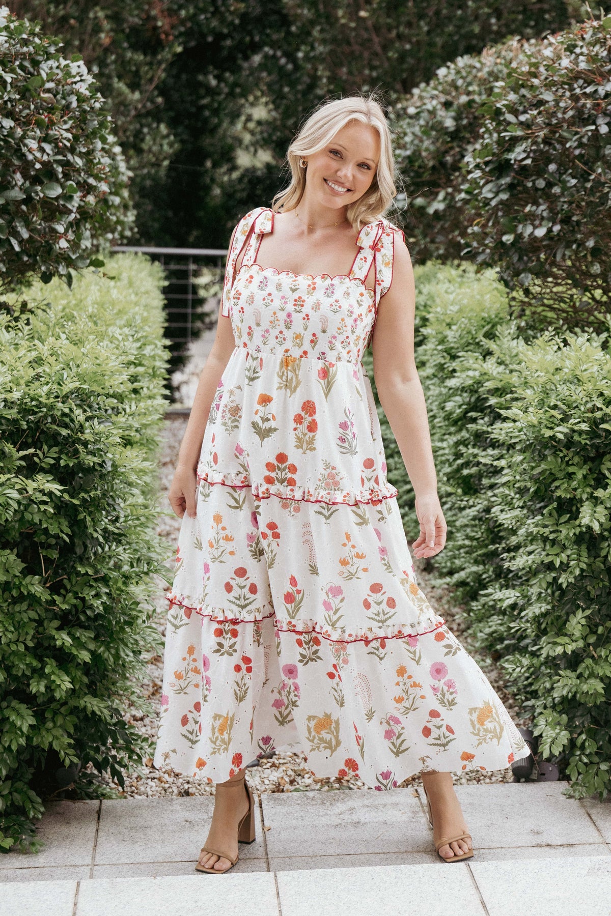 Aurelia Maxi Dress in White Floral – view 1 of 8