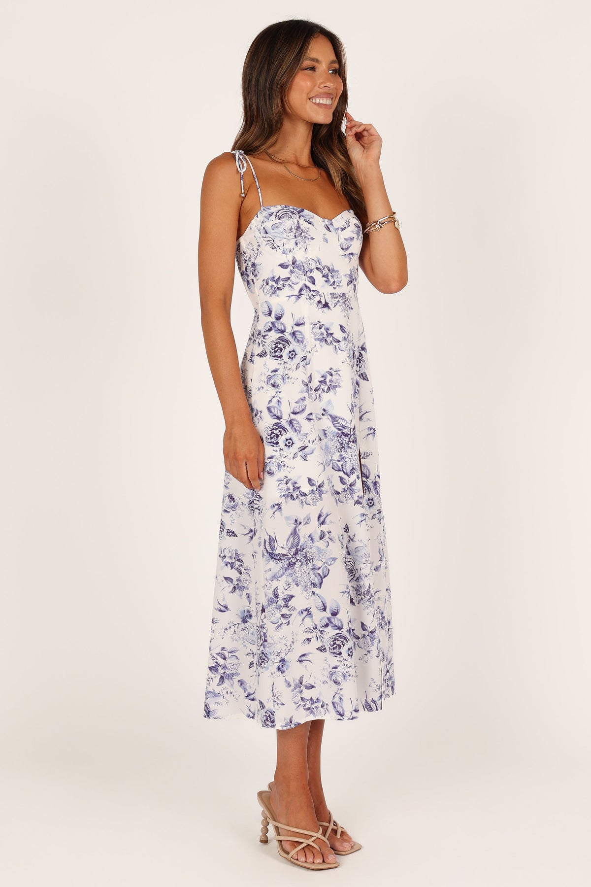Azelia Dress in Blue Floral – view 4 of 6