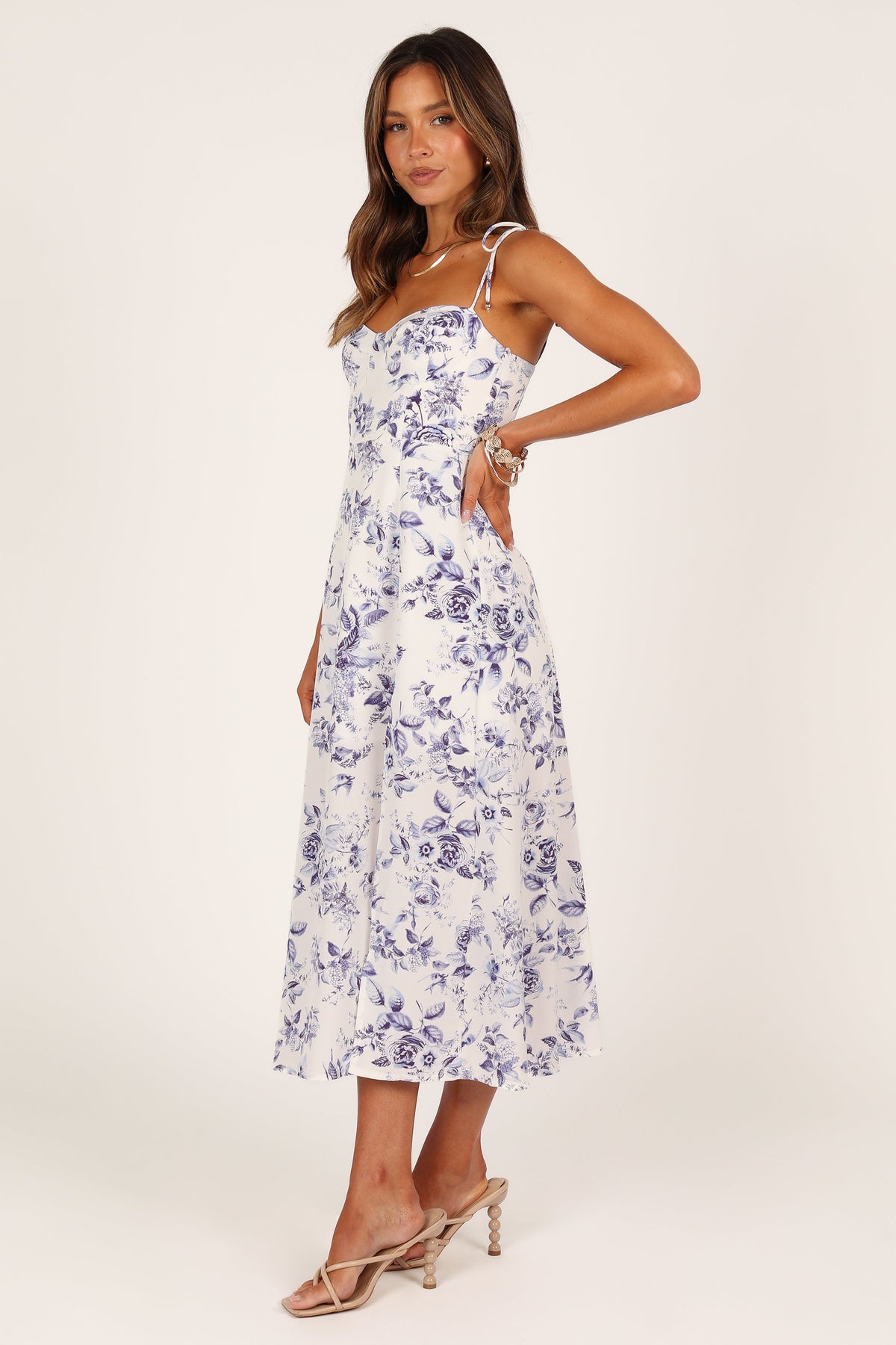 Azelia Dress in Blue Floral – view 5 of 6