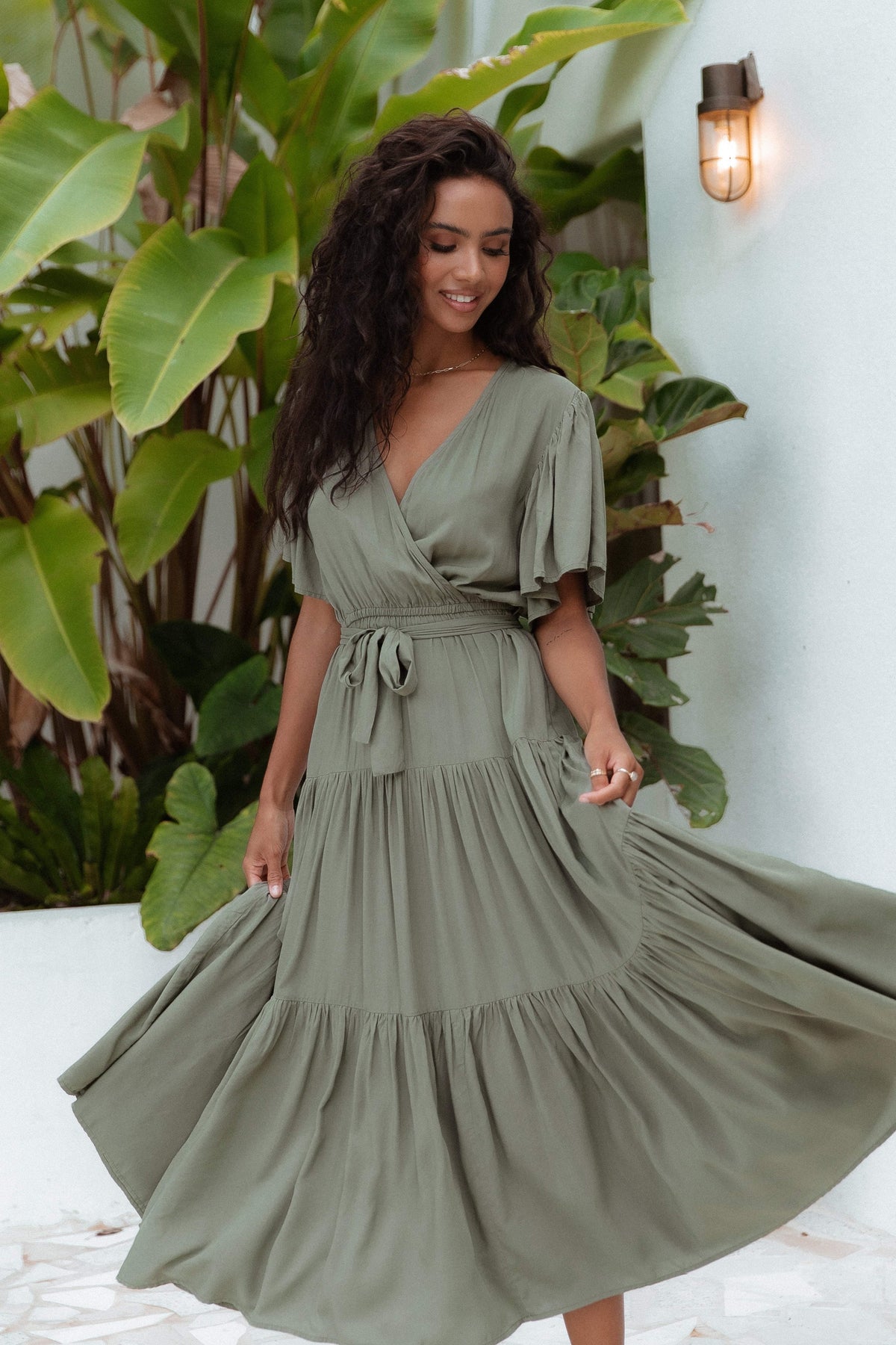 Barker Dress in Olive – view 4 of 8