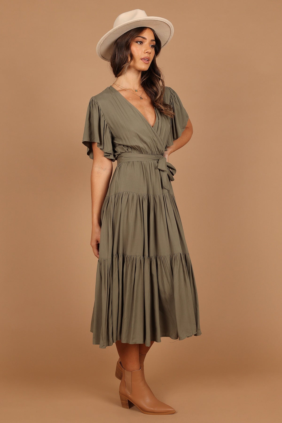 Barker Dress in Olive – view 7 of 8