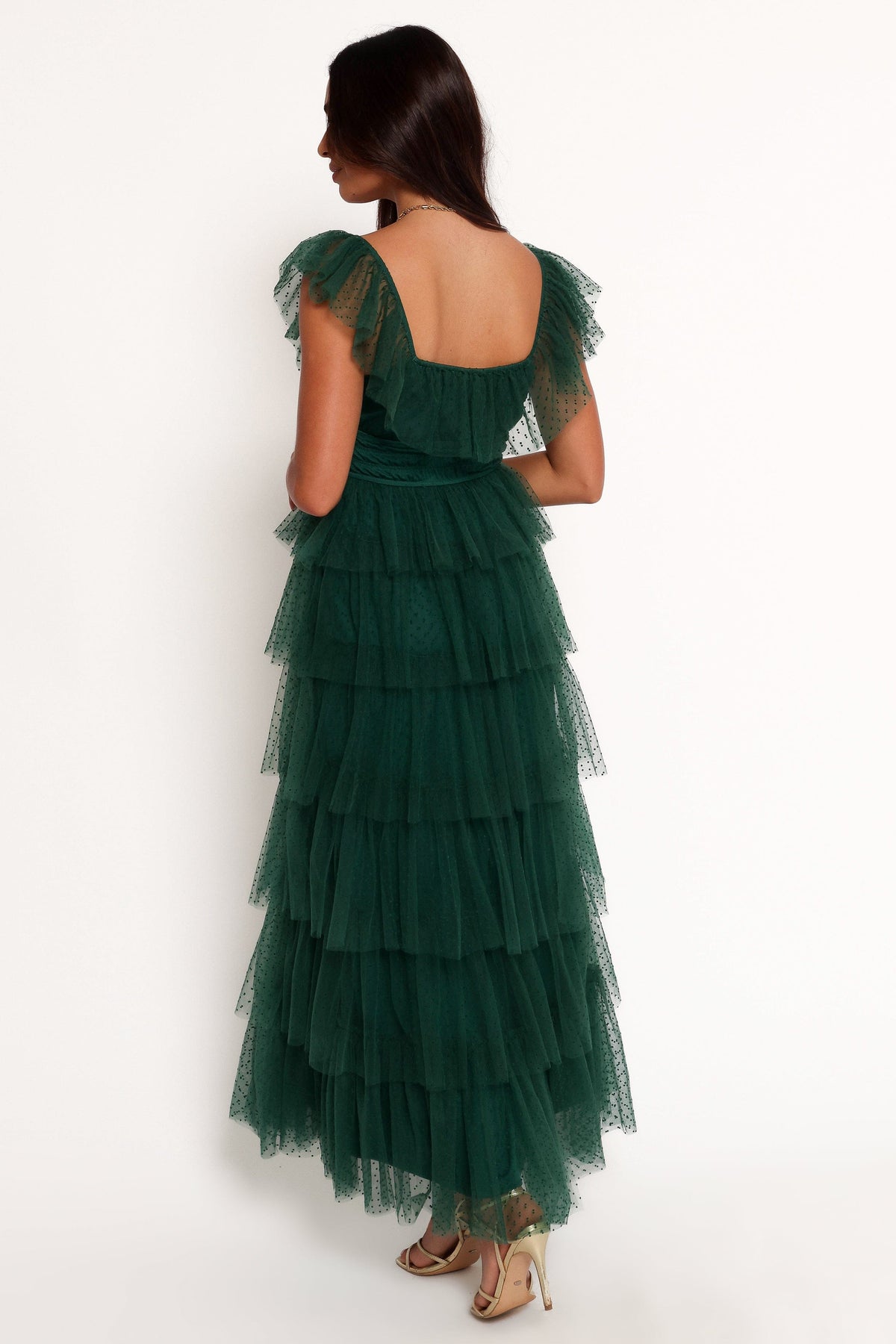 Belle Maxi Dress in Hunter Green – view 5 of 8