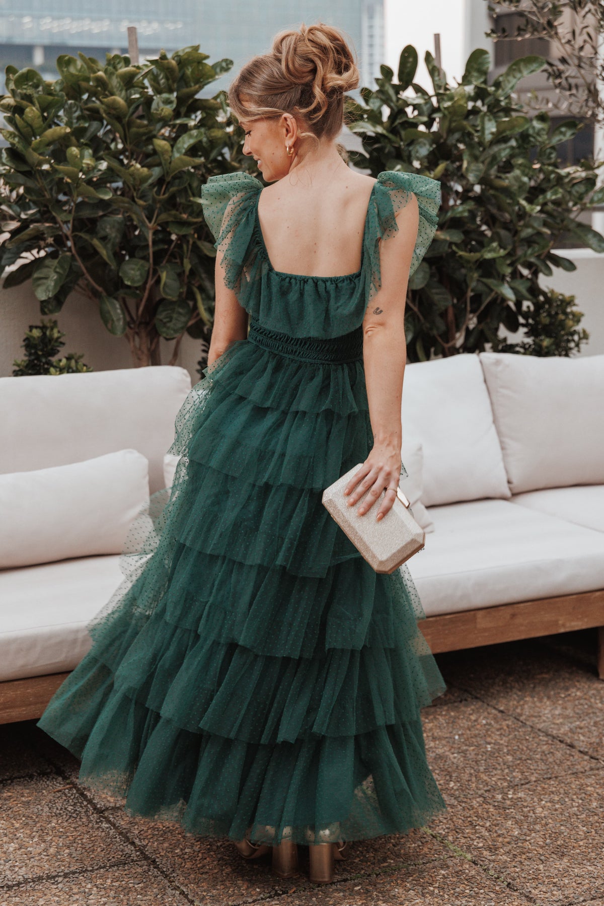 Belle Maxi Dress in Hunter Green – view 8 of 8