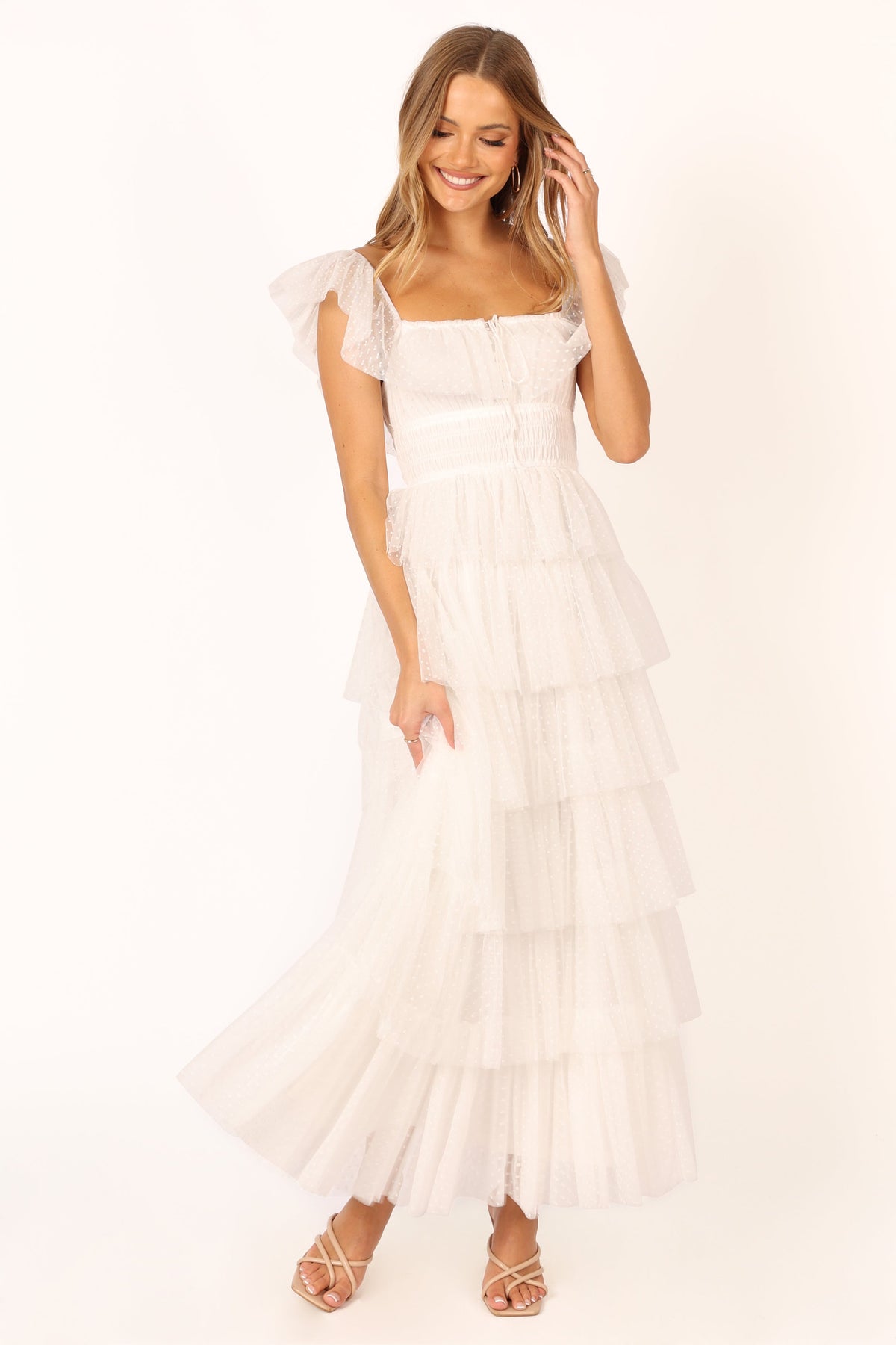 Belle Maxi Dress in Off White – view 1 of 11