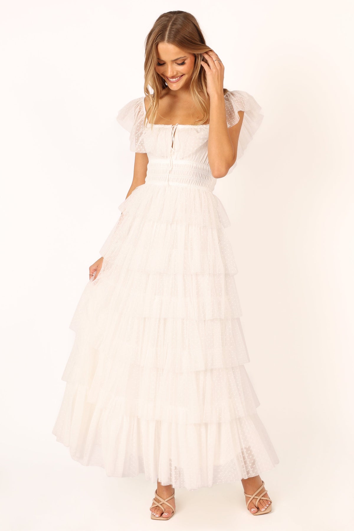 Belle Maxi Dress in Off White – view 6 of 11