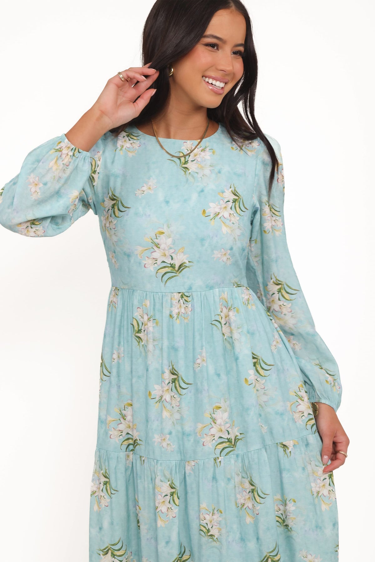 Bernice Maxi Dress in Blue Floral – view 3 of 6