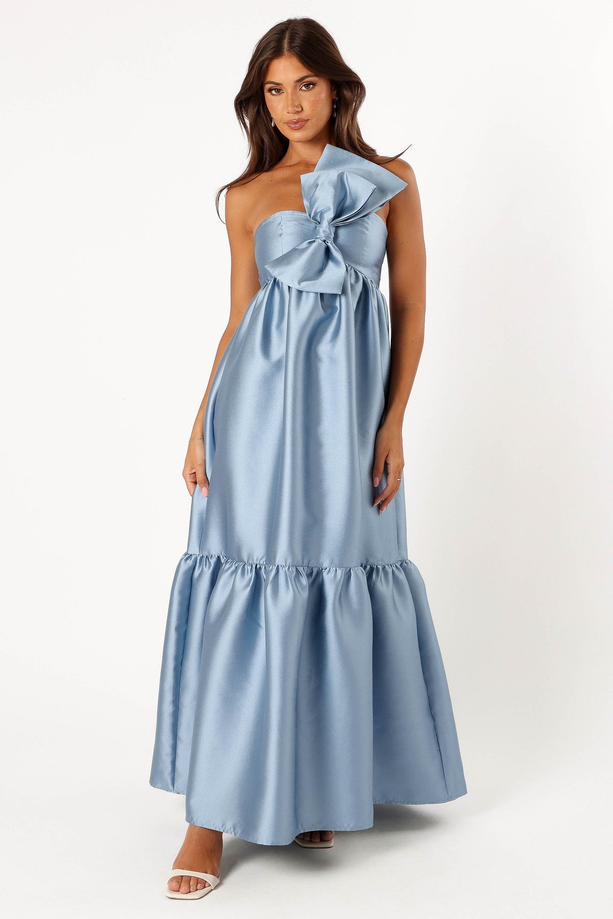 Betina Bow Front Maxi Dress in Blue – view 2 of 9