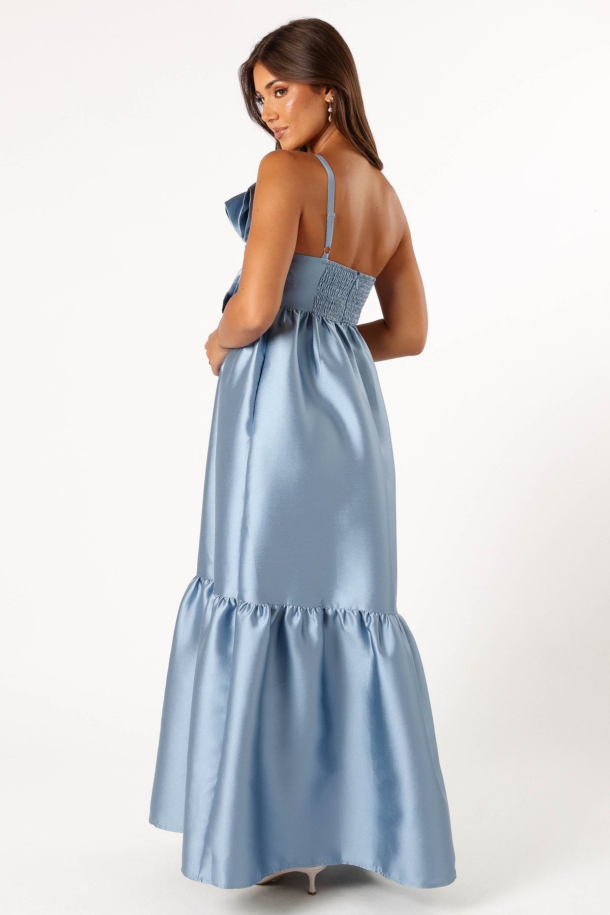 Betina Bow Front Maxi Dress in Blue – view 5 of 9