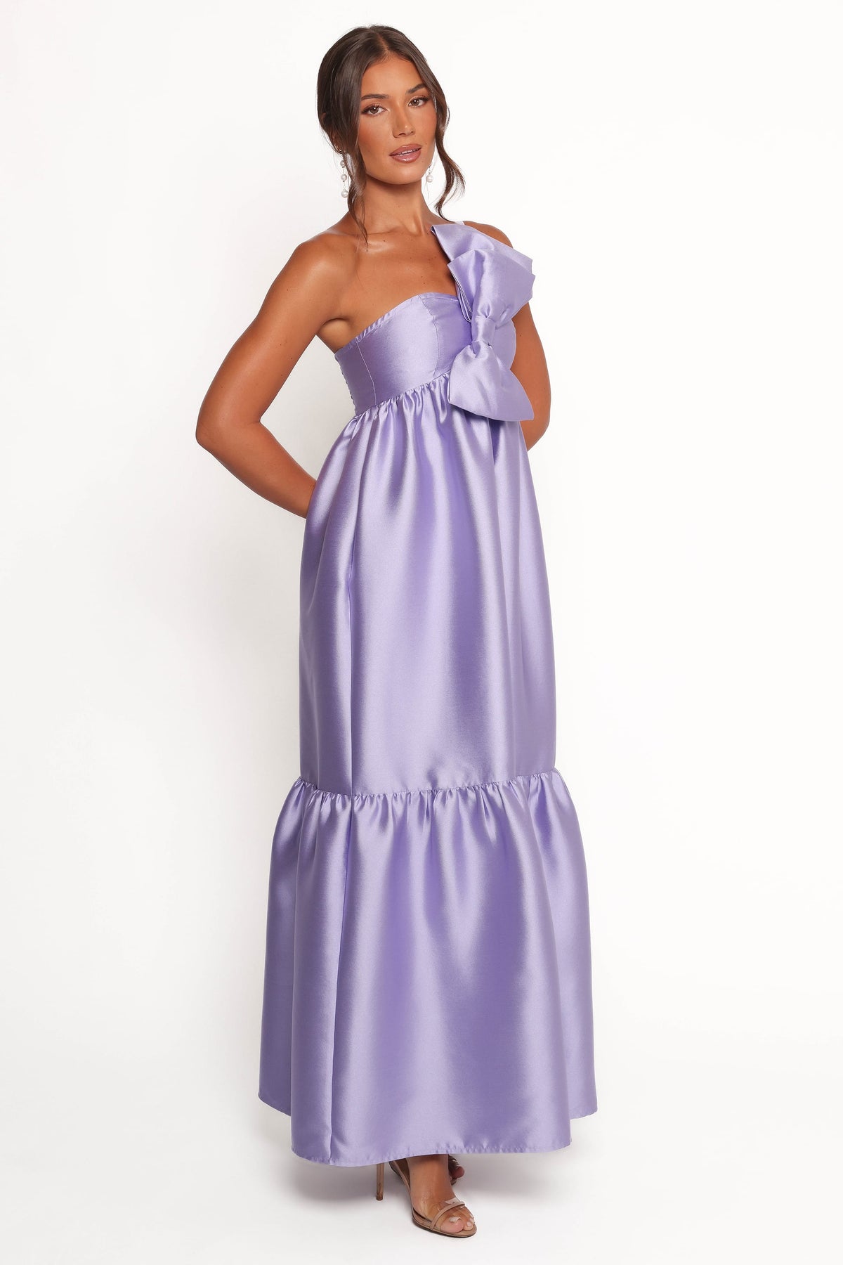 Betina Bow Front Maxi Dress in Lilac – view 6 of 8