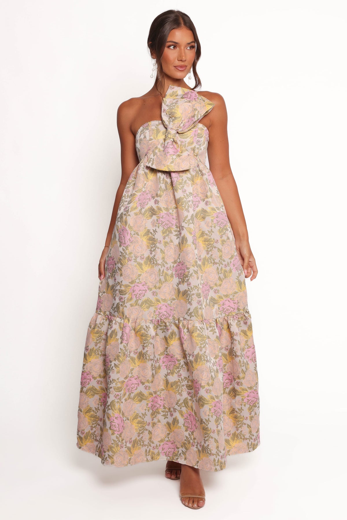 Betina Bow Front Maxi Dress in Multi Floral – view 2 of 9
