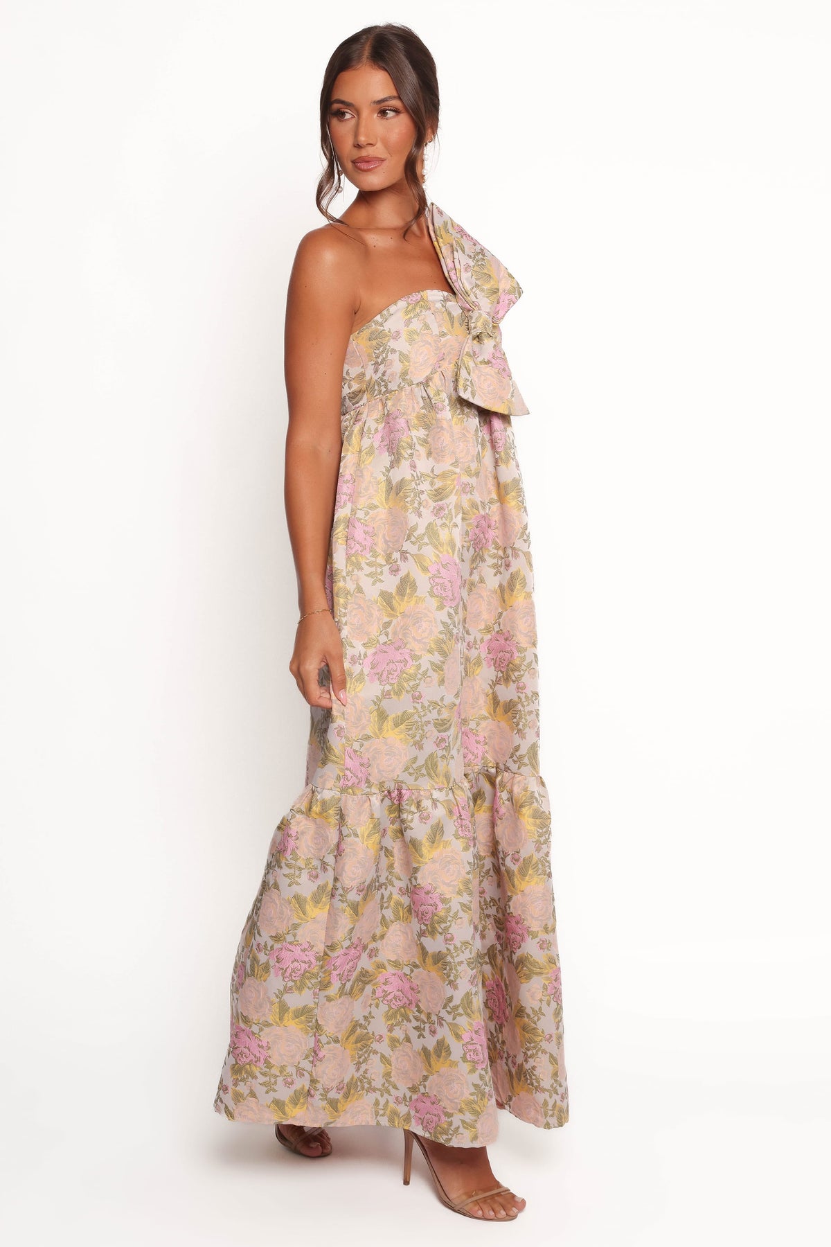 Betina Bow Front Maxi Dress in Multi Floral – view 7 of 9