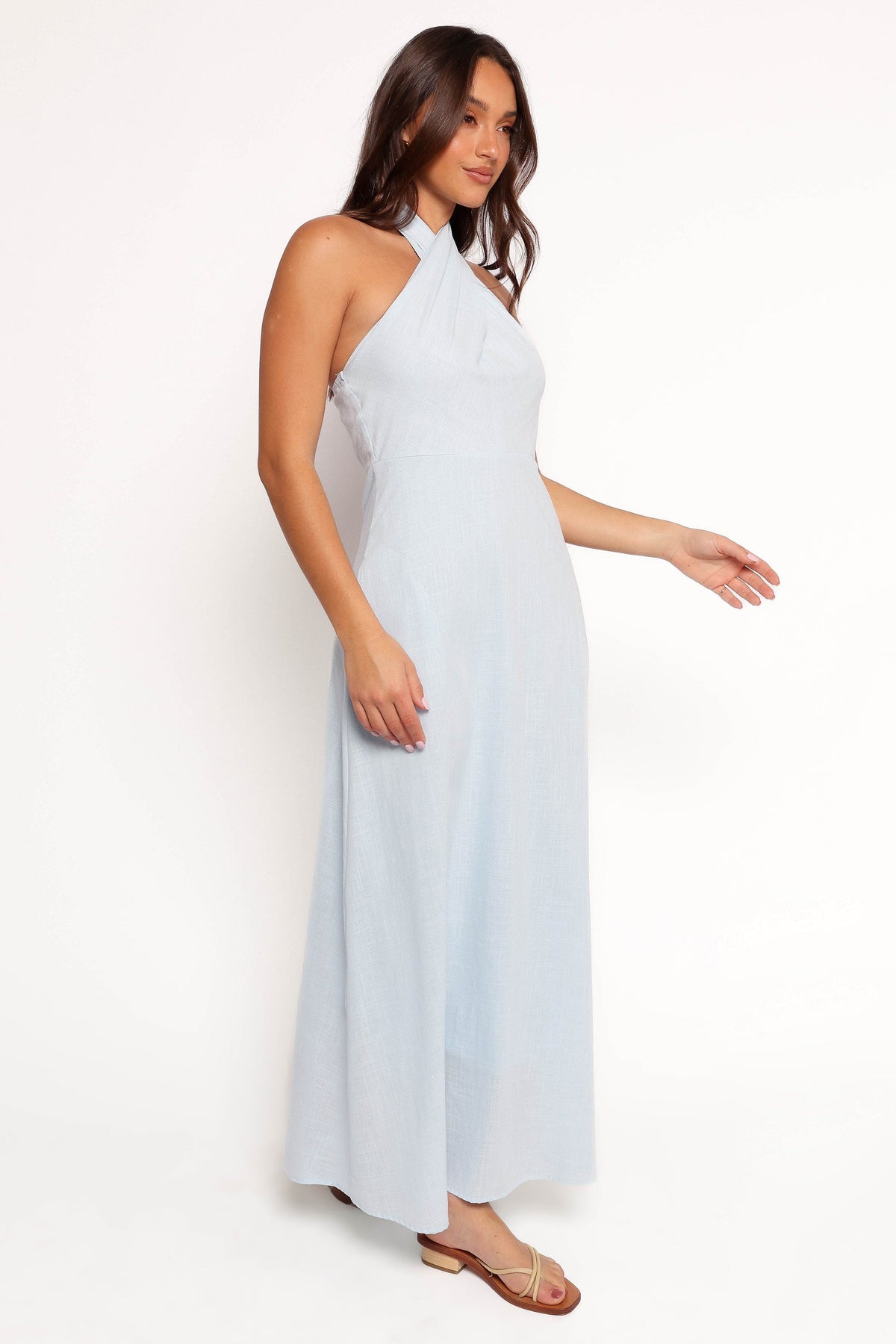 Betsy Halterneck Maxi Dress in Pale Blue – view 7 of 9