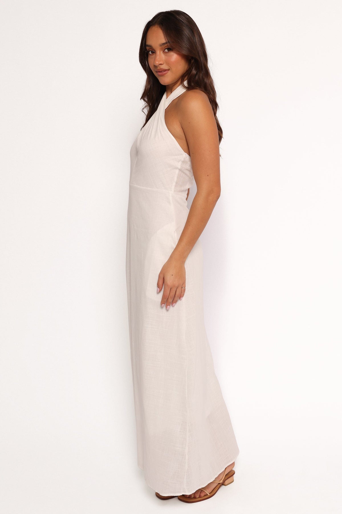 Betsy Halterneck Maxi Dress in White – view 4 of 9
