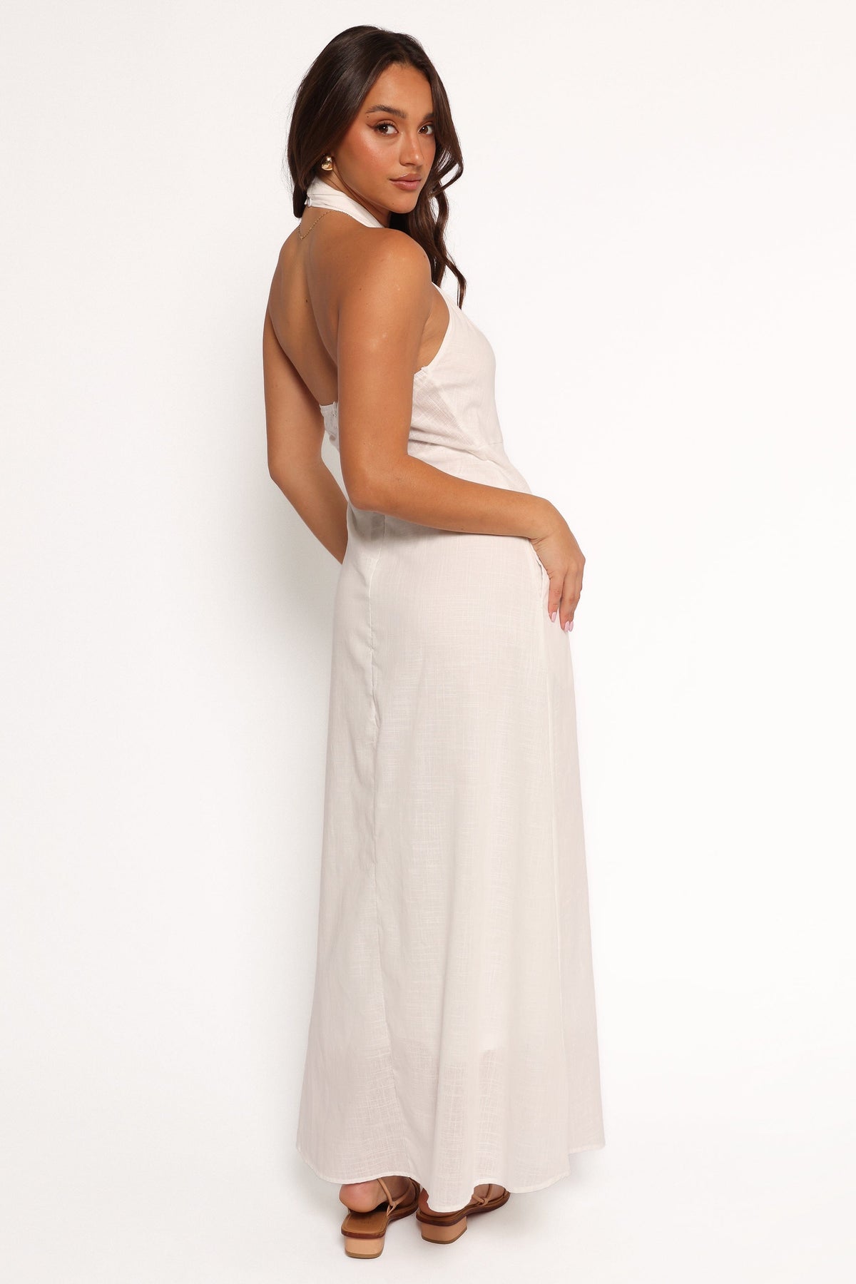 Betsy Halterneck Maxi Dress in White – view 5 of 9