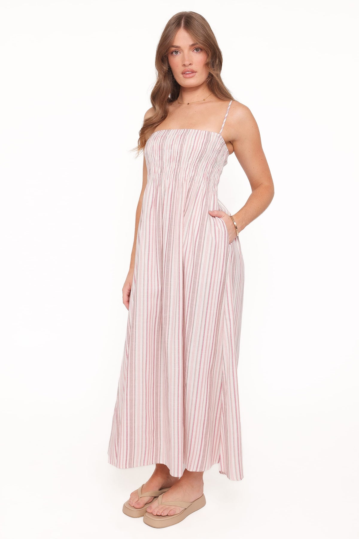 Bindy Maxi Dress in Pink Stripe – view 3 of 6