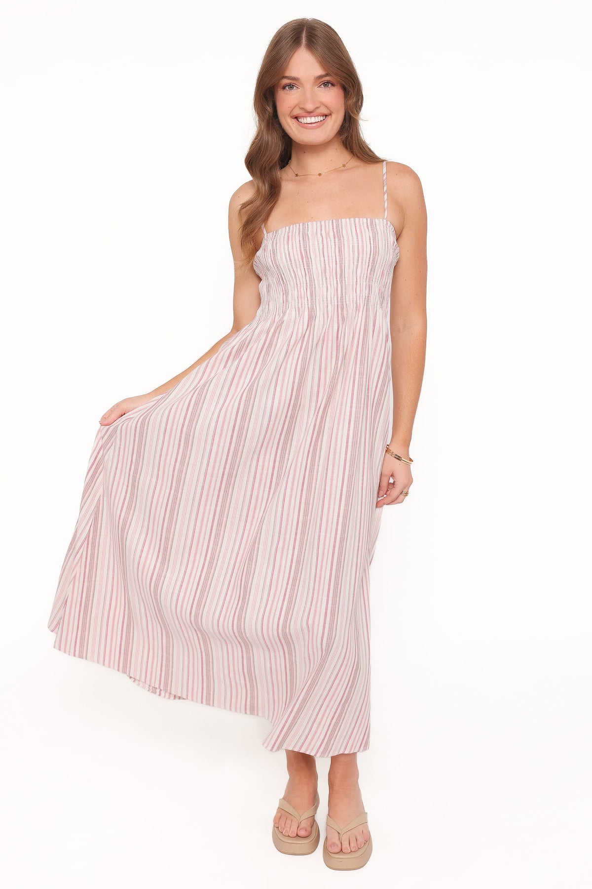 Bindy Maxi Dress in Pink Stripe – view 1 of 6