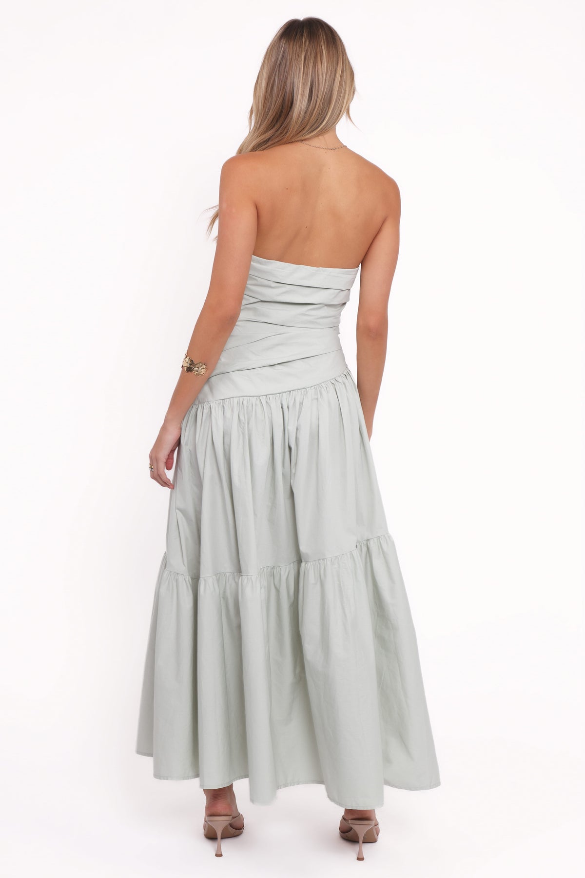 Blanche Strapless Maxi Dress in Mint – view 4 of 5