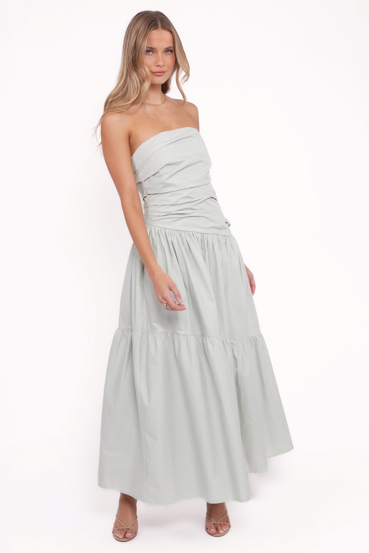 Blanche Strapless Maxi Dress in Mint – view 1 of 5