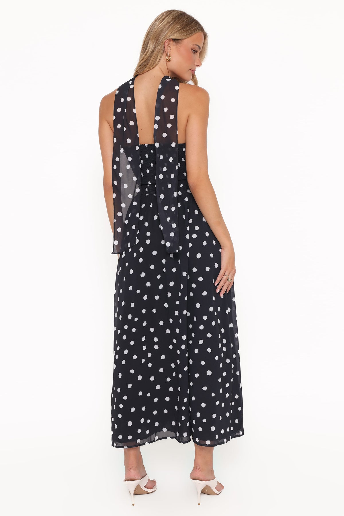Boston Strapless Maxi Dress in Black Polka Dot – view 4 of 6