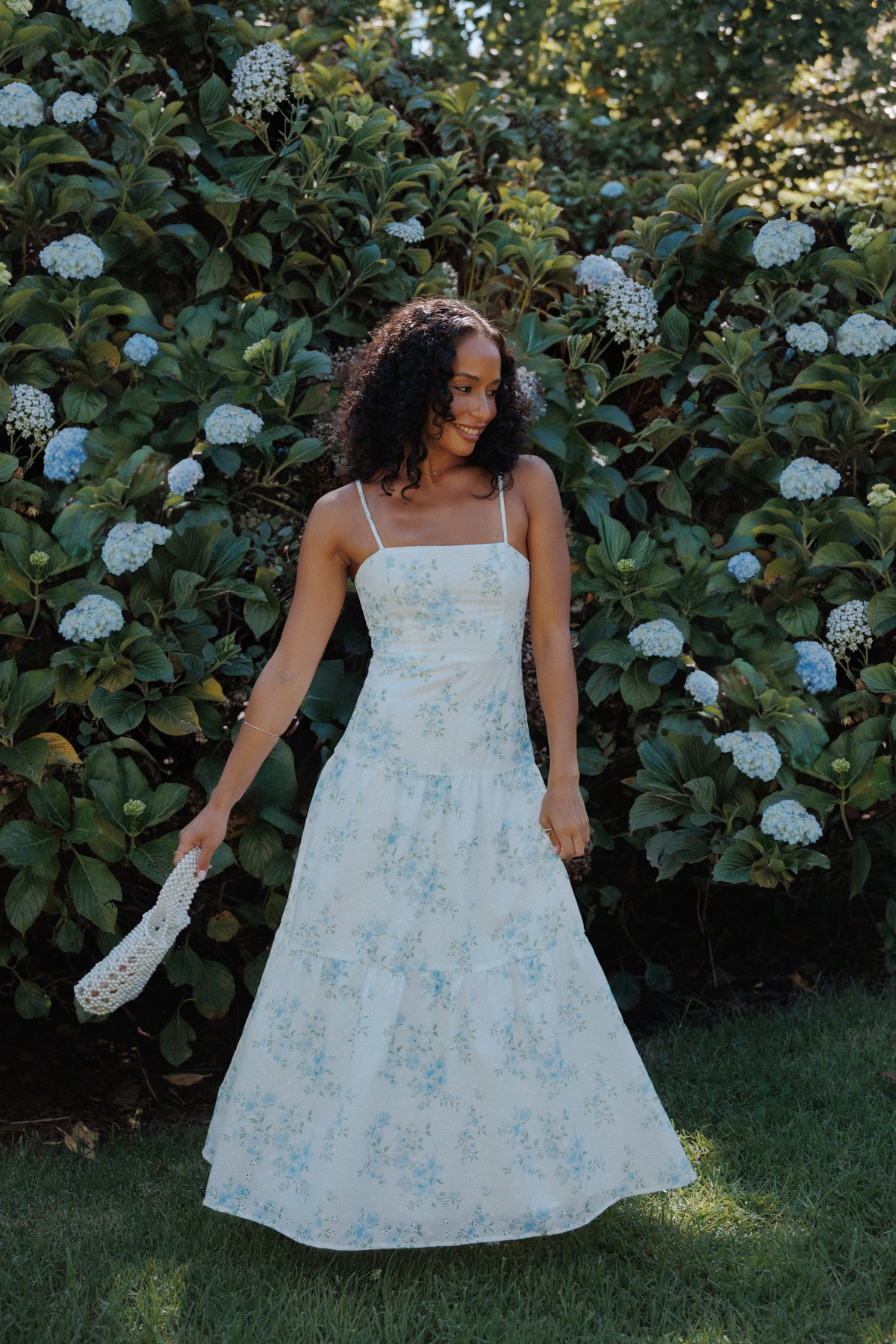 Botanique Midi Dress in Blue Floral – view 1 of 8