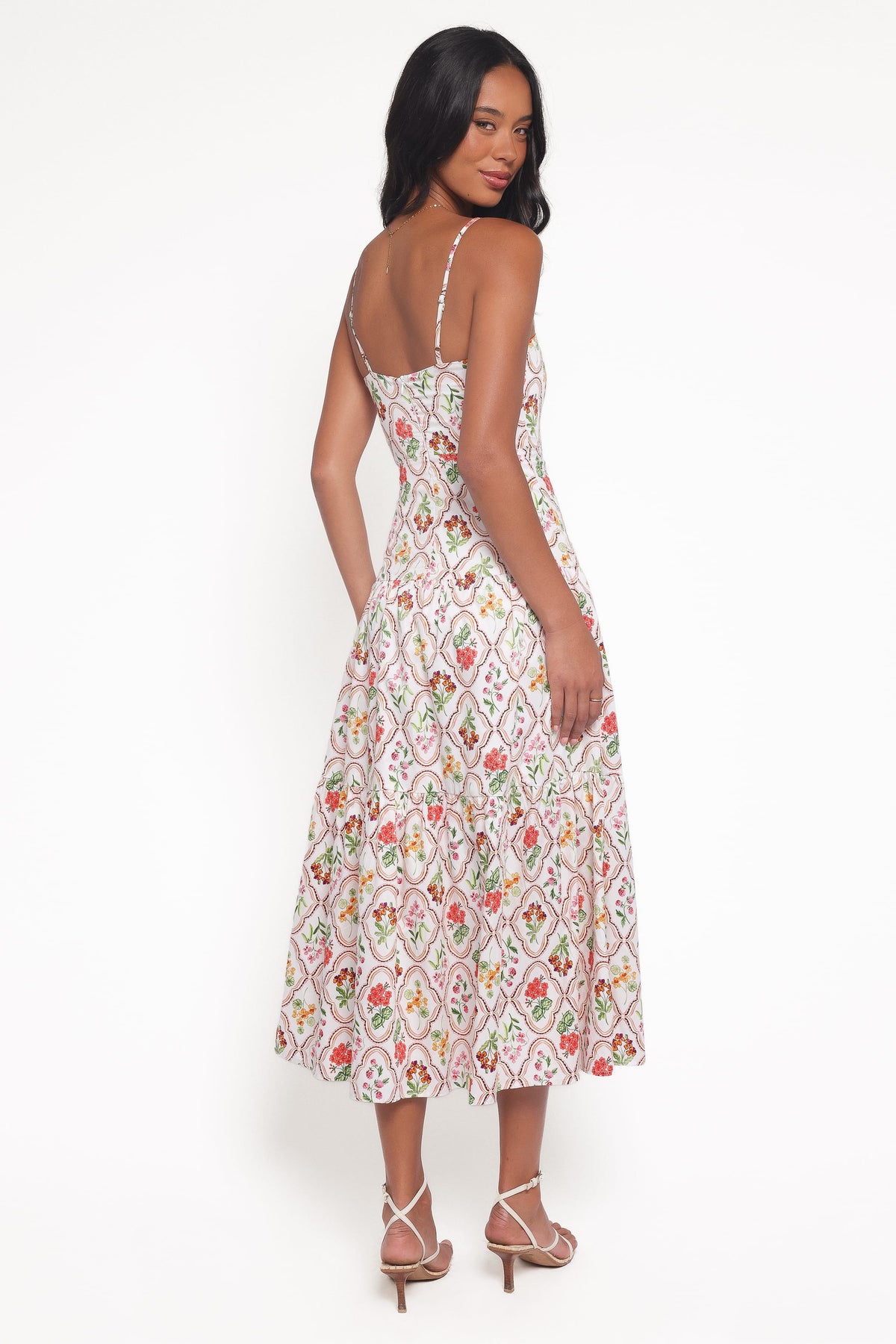 Botanique Midi Dress in Coral Wildflower – view 5 of 8