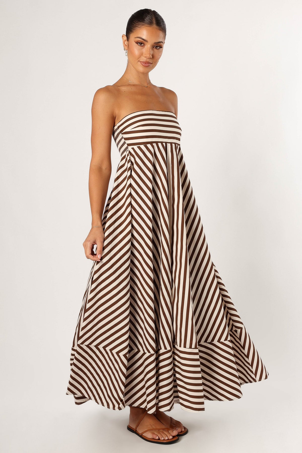 Bowie Strapless Maxi Dress in Chocolate – view 5 of 7