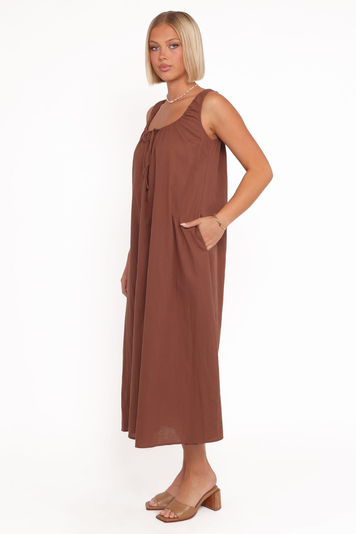 Bowman Maxi Dress in Chocolate Brown – view 3 of 6