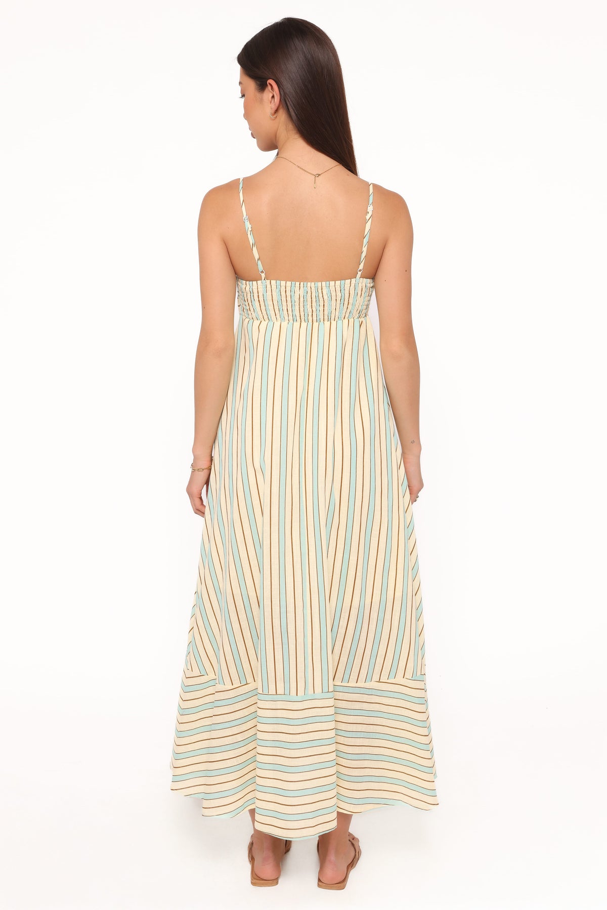 Brea Maxi Dress in Green Stripe – view 5 of 7