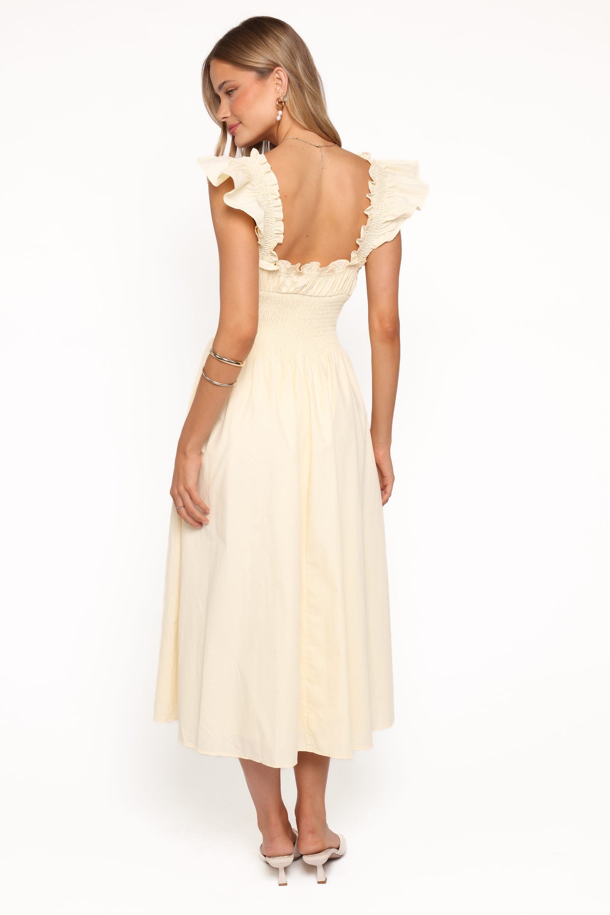Bronte Midi Dress in Butter Yellow – view 4 of 6