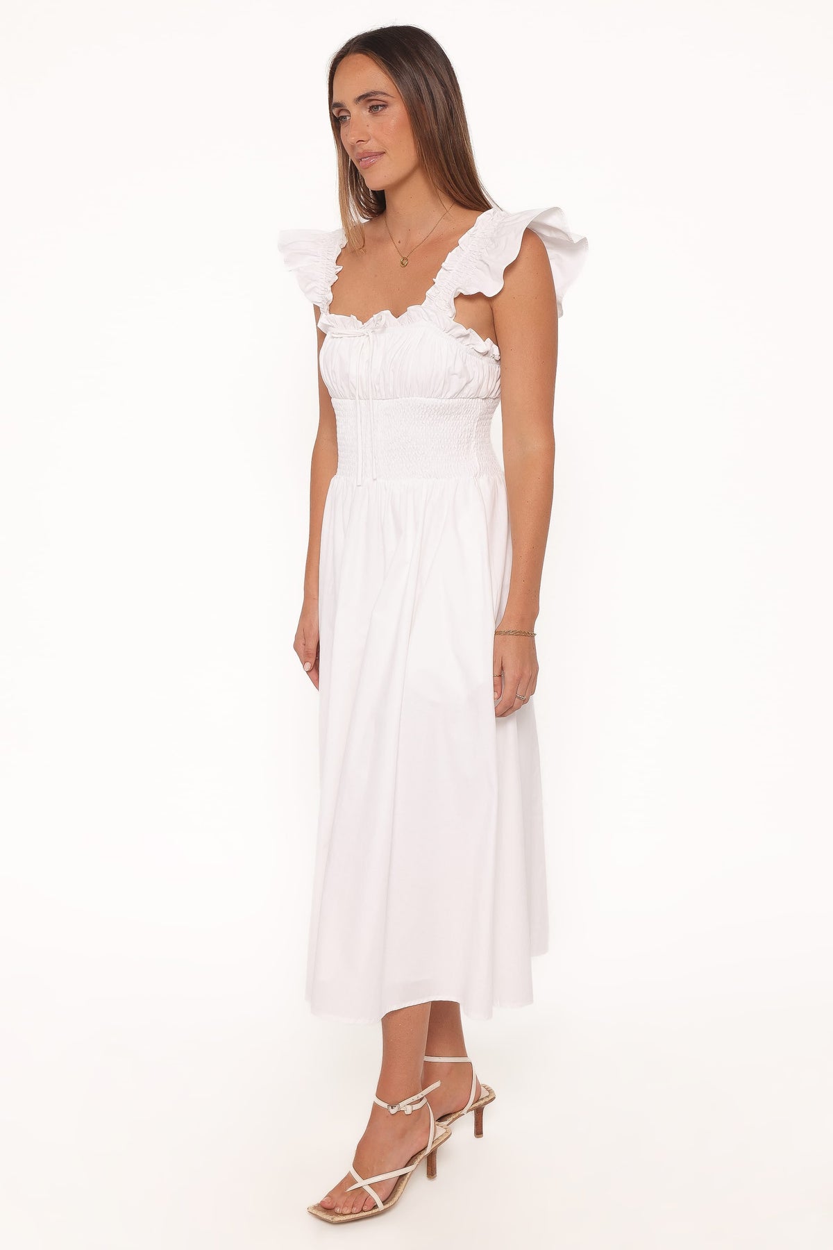 Bronte Midi Dress in White – view 3 of 6