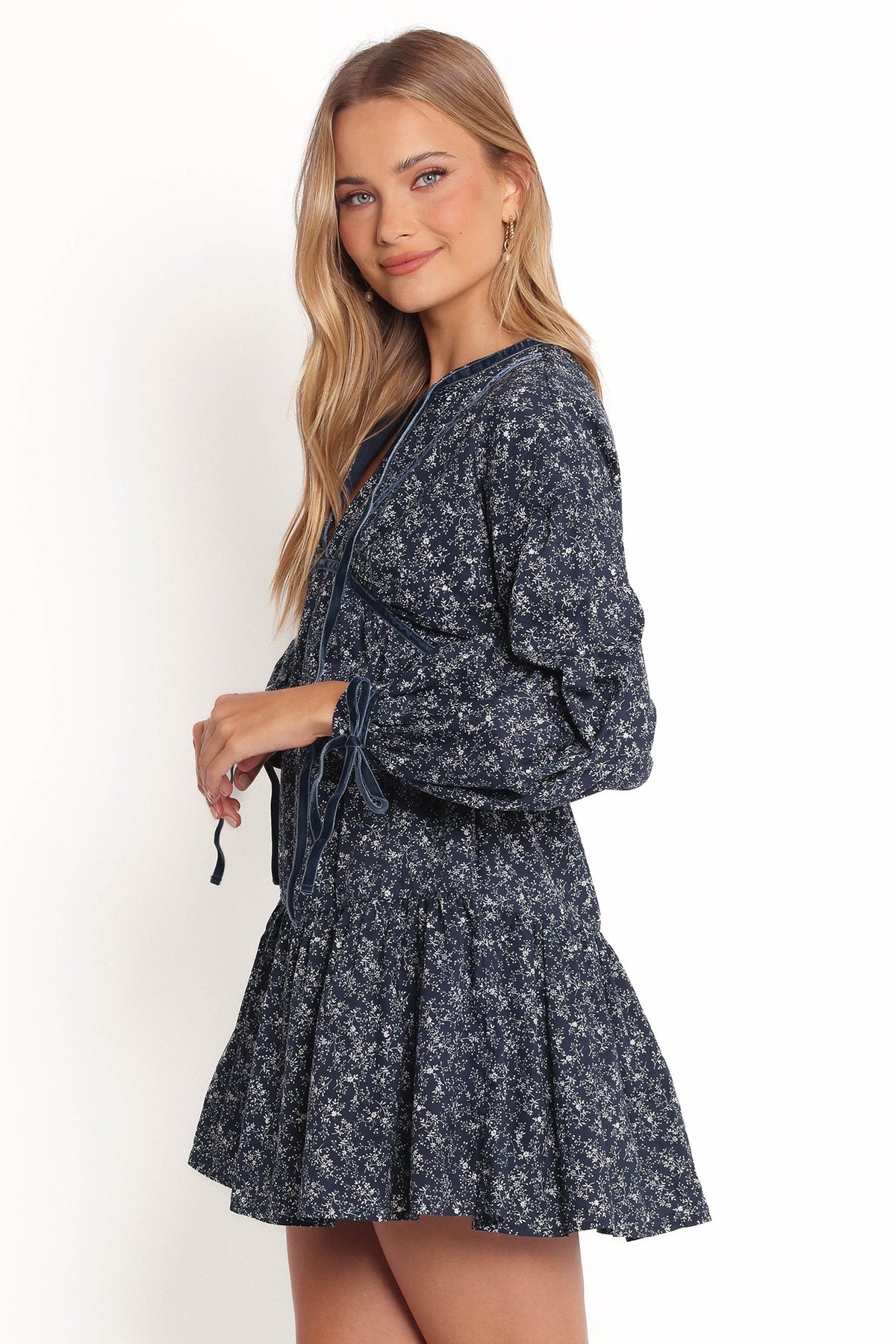 Brooklyn Mini Dress in Blue Floral – view 5 of 11