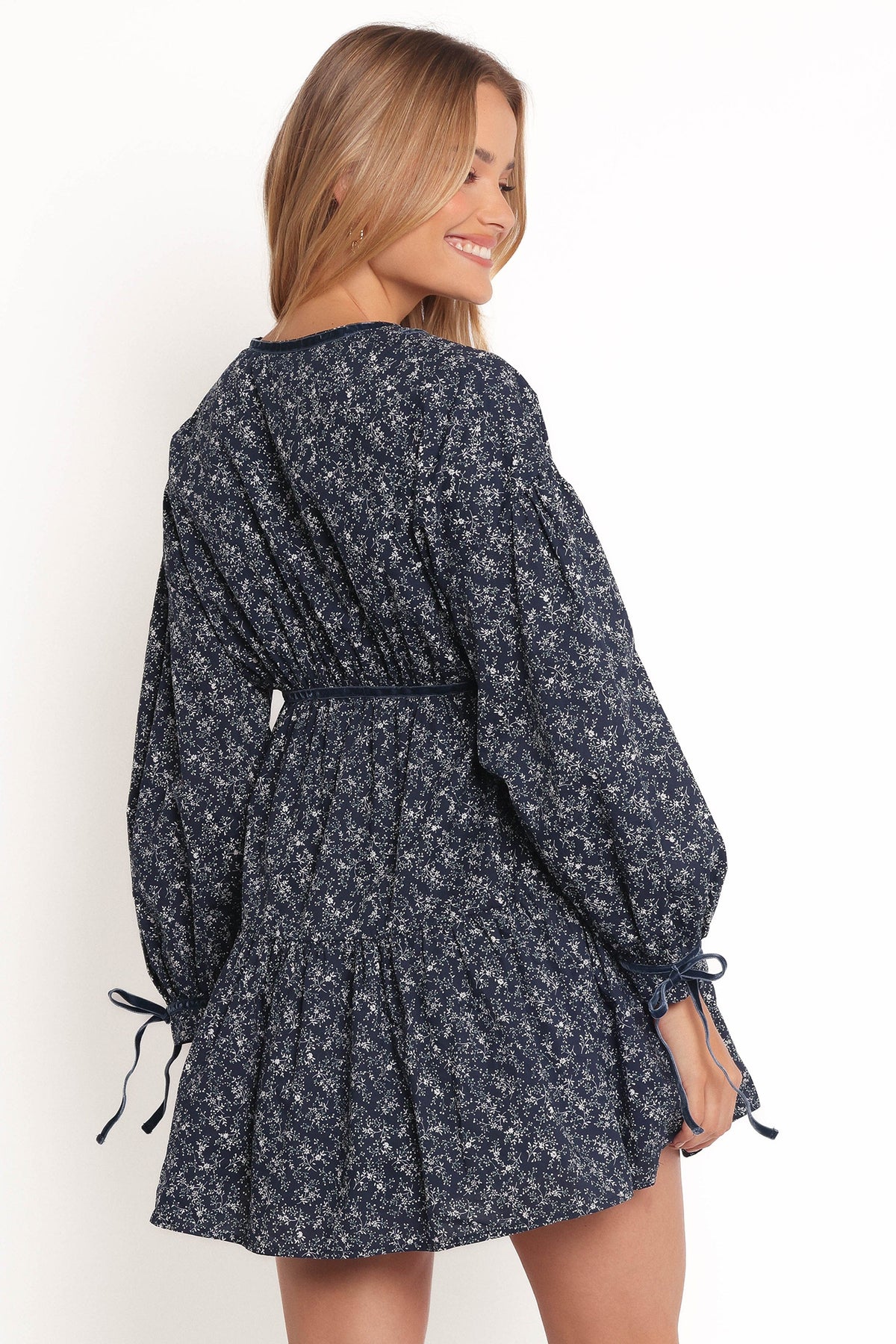 Brooklyn Mini Dress in Blue Floral – view 6 of 11