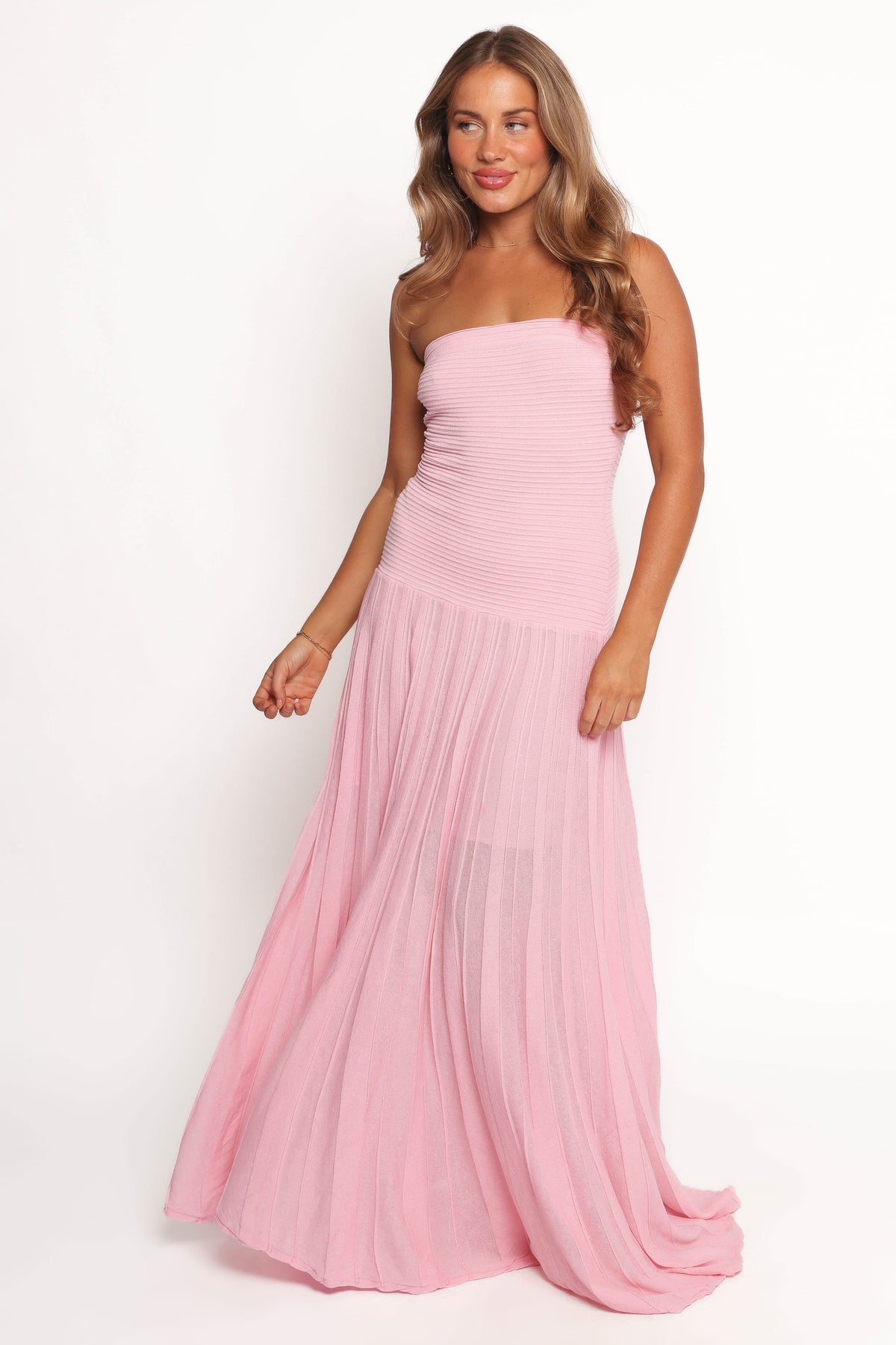 Cadenza Strapless Maxi Dress in Pink – view 2 of 8