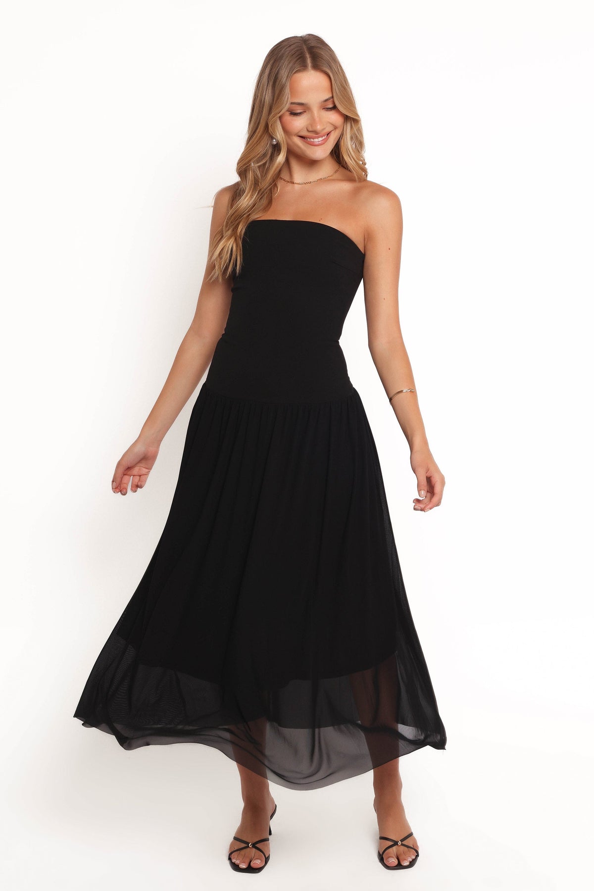 Caitie Midi Dress in Black – view 1 of 8