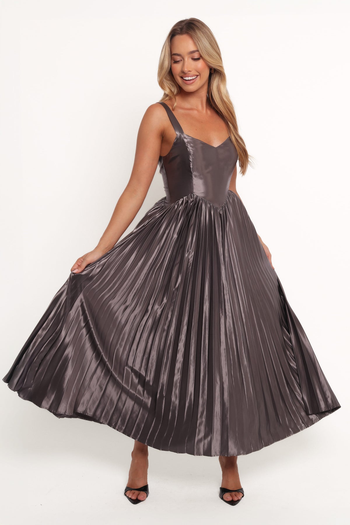 Camala Maxi Dress in Grey Silver – view 3 of 9