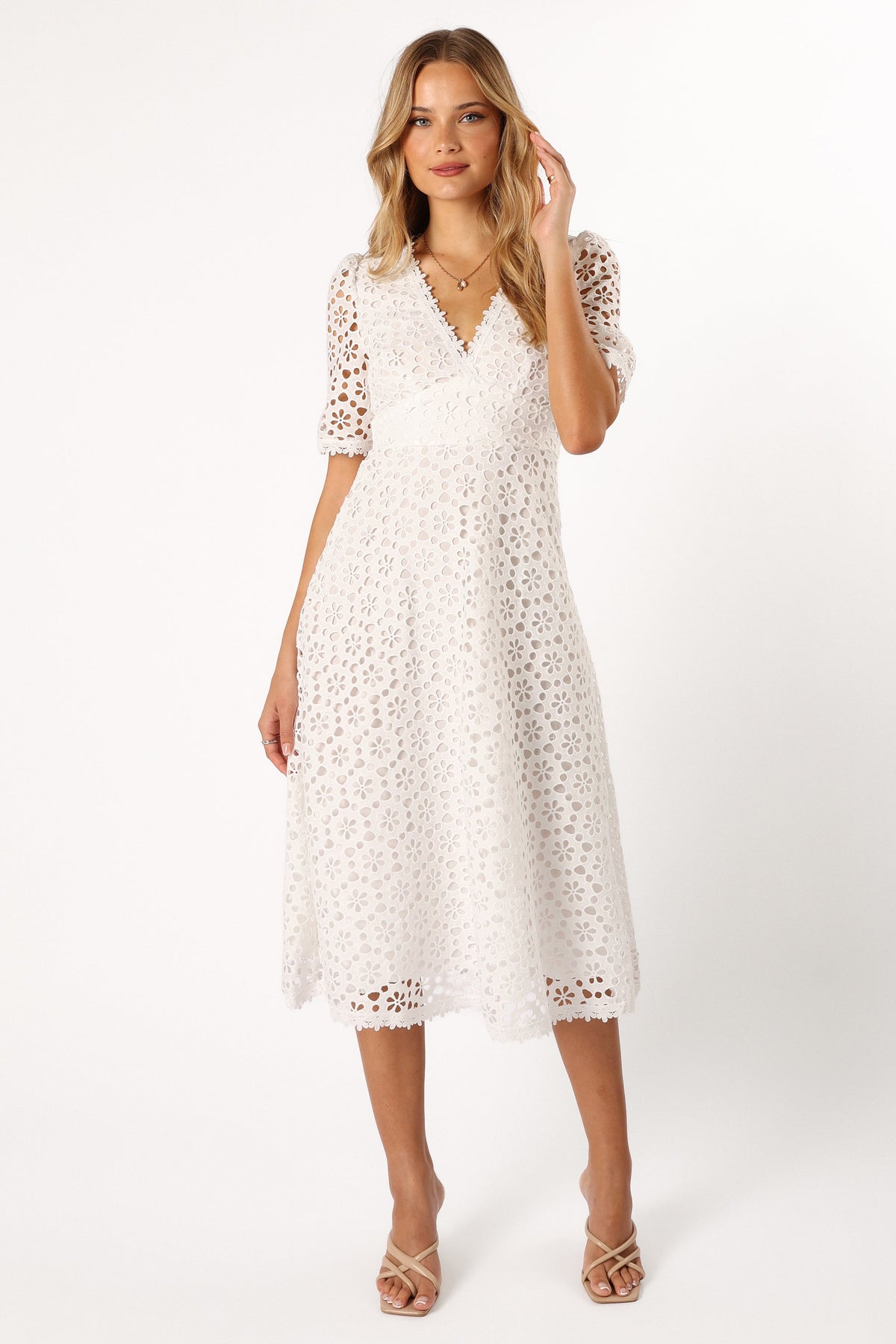 Camellia Midi Dress in White – view 4 of 9