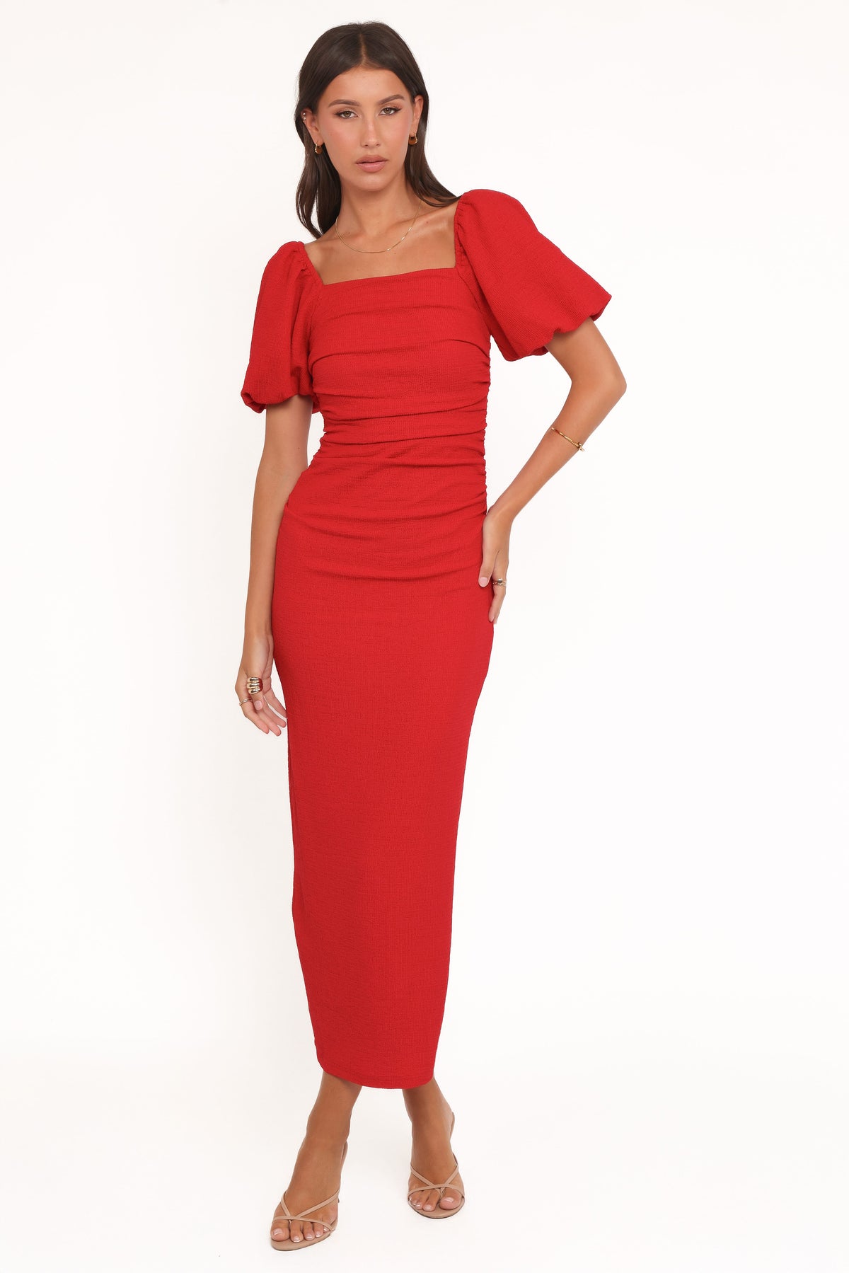 Carey Midi Dress in Red – view 1 of 5