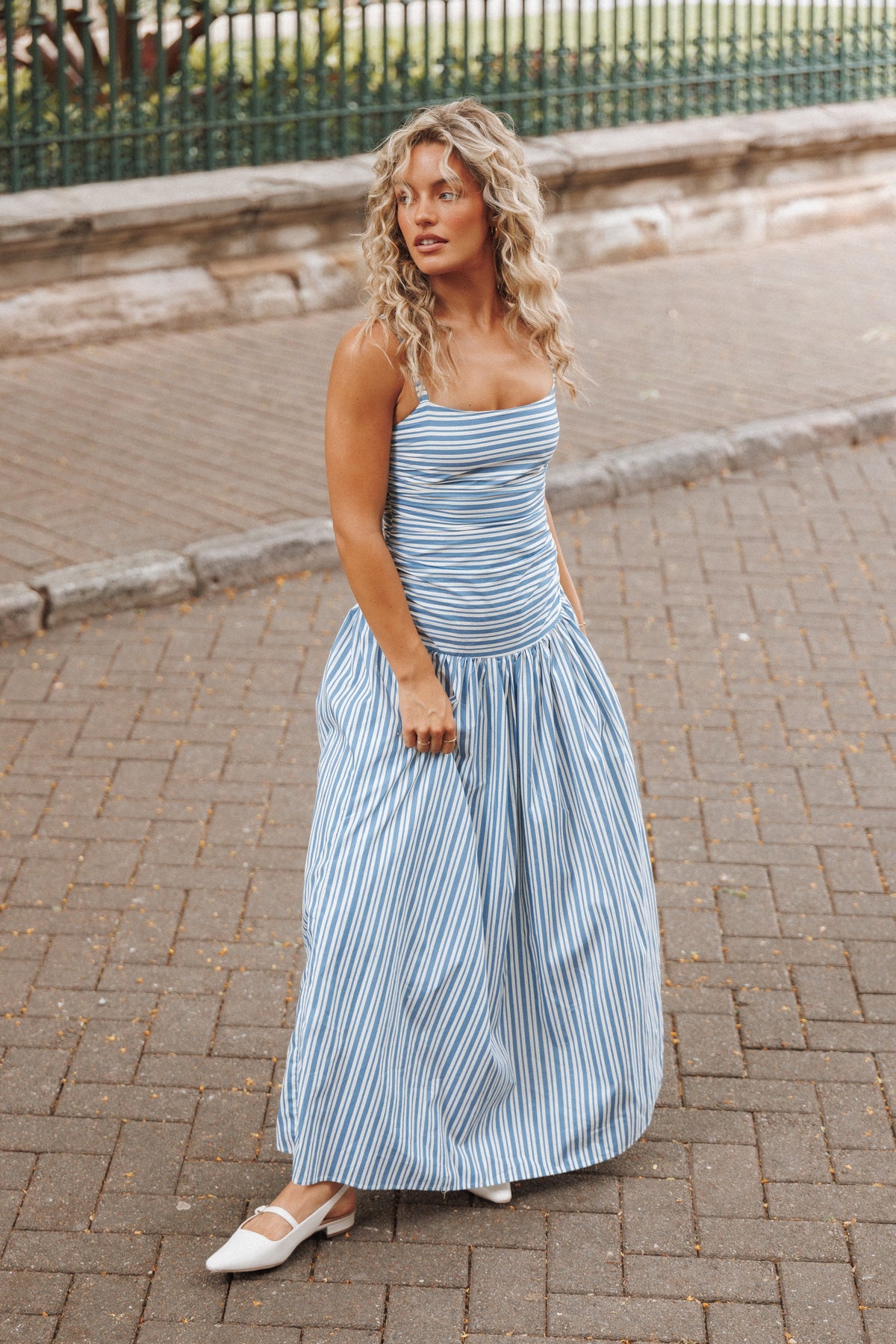 Carlisle Maxi Dress in Blue Stripe – view 6 of 6