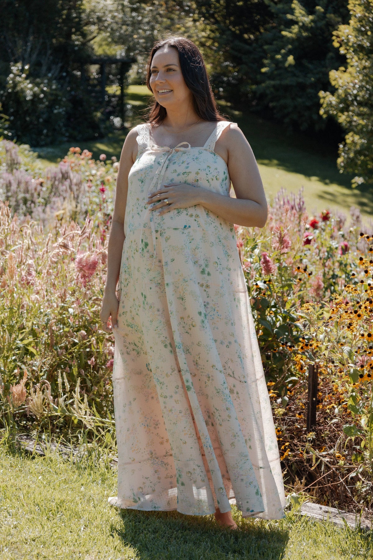 Caroline Maxi Dress in Pastel Pink Floral – view 7 of 7