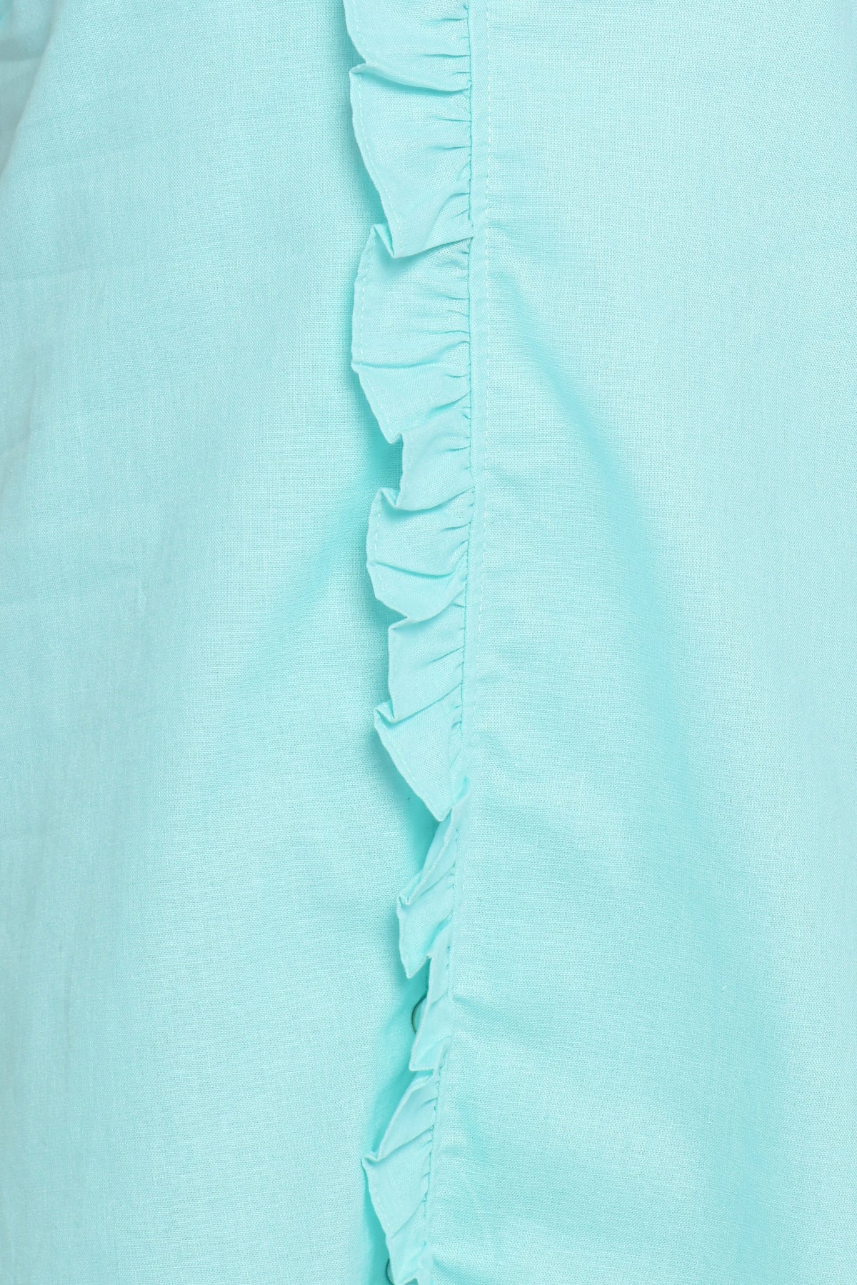 Cassandra Ruffle Mini Dress in Aqua – view 6 of 6