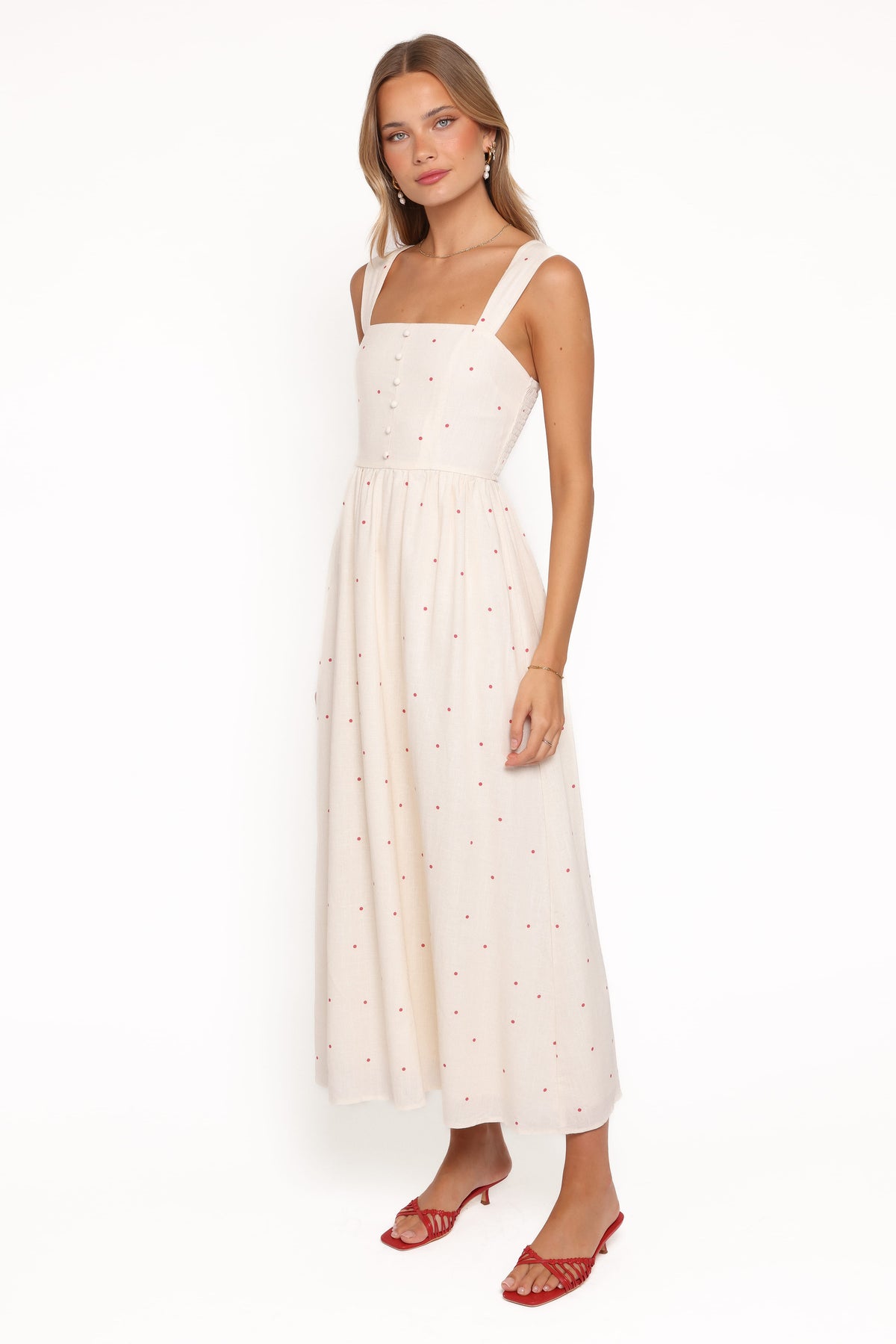 Caty Maxi Dress in Red Polka Dot – view 3 of 6