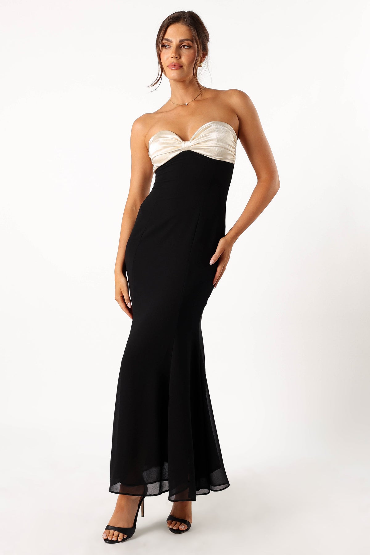 Cecilia Strapless Maxi Dress in Black – view 3 of 9