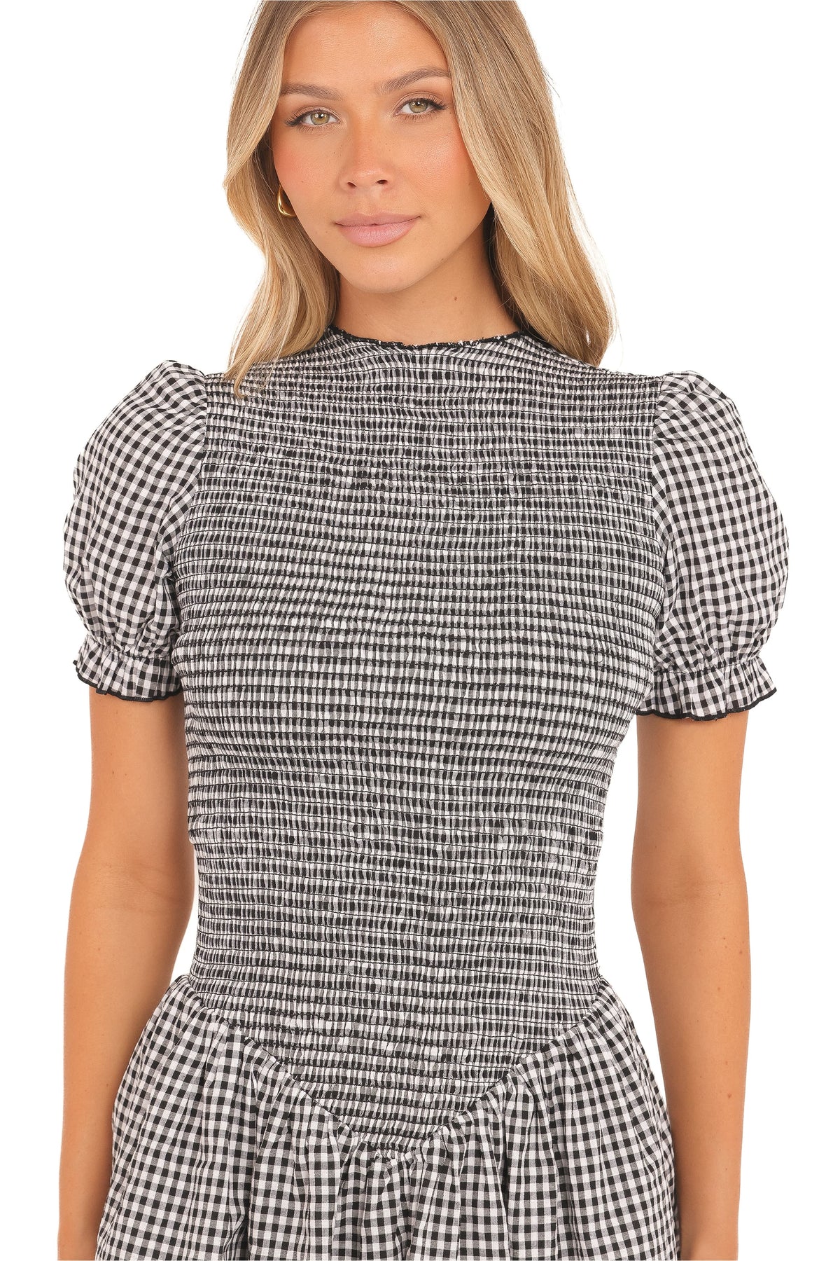 Celine Mini Dress in Black Gingham – view 3 of 8