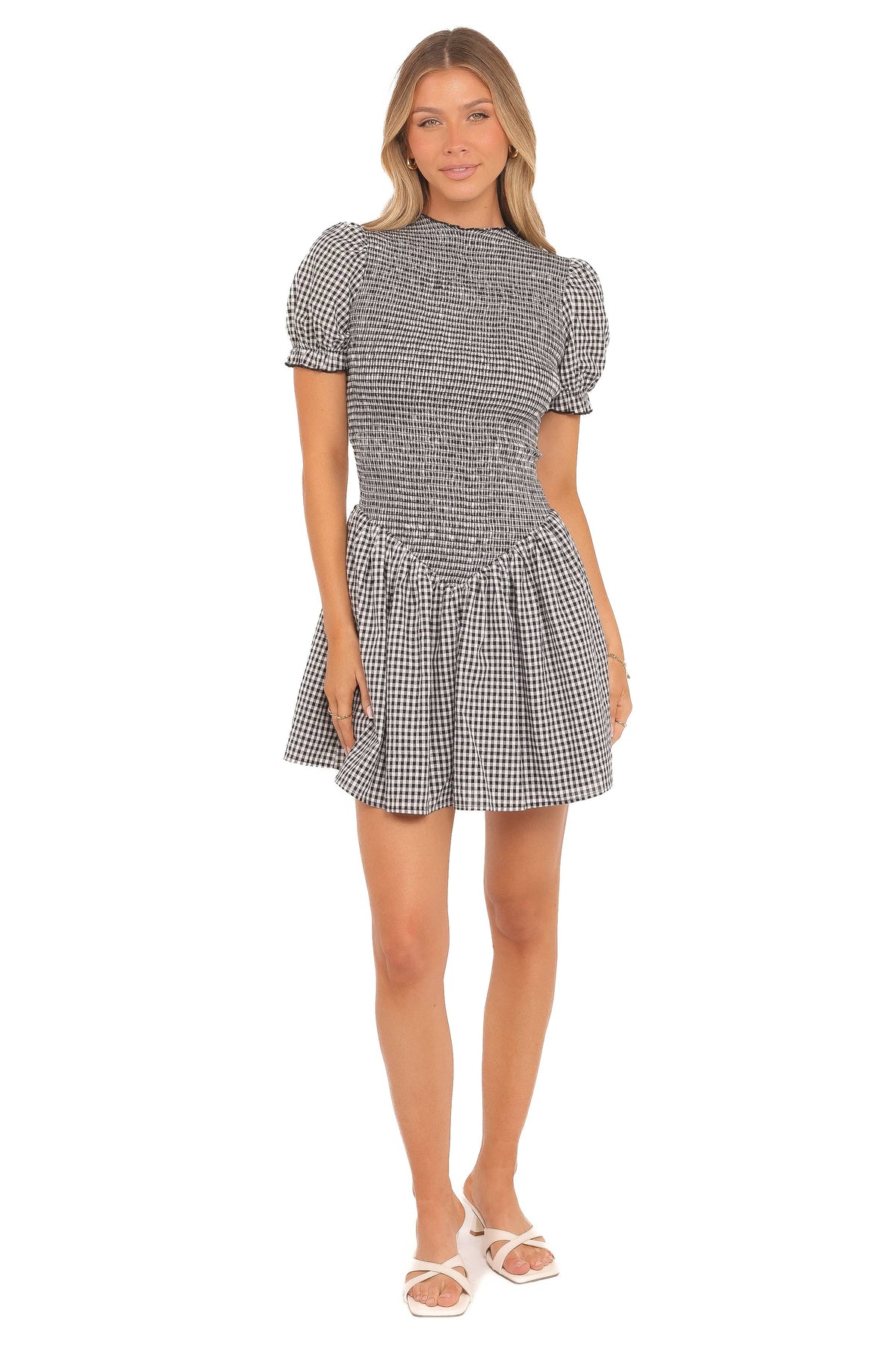 Celine Mini Dress in Black Gingham – view 6 of 8
