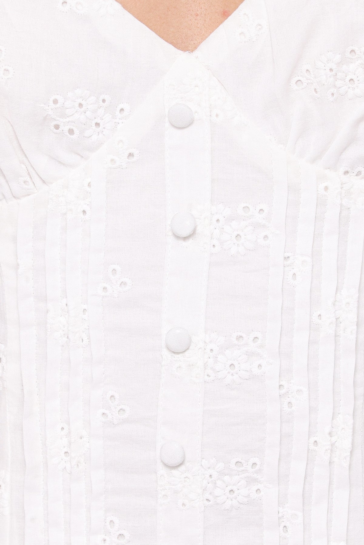 Cherish Eyelet Mini Dress in White – view 6 of 6