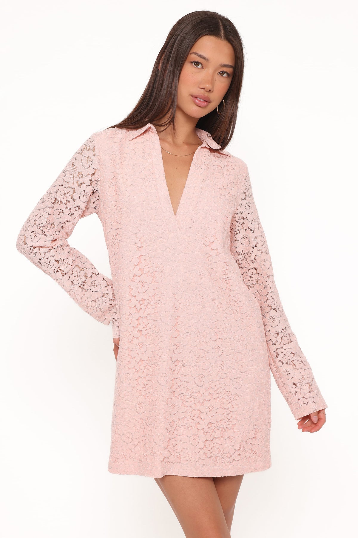 Cidel Mini Dress in Pink Lace – view 1 of 6
