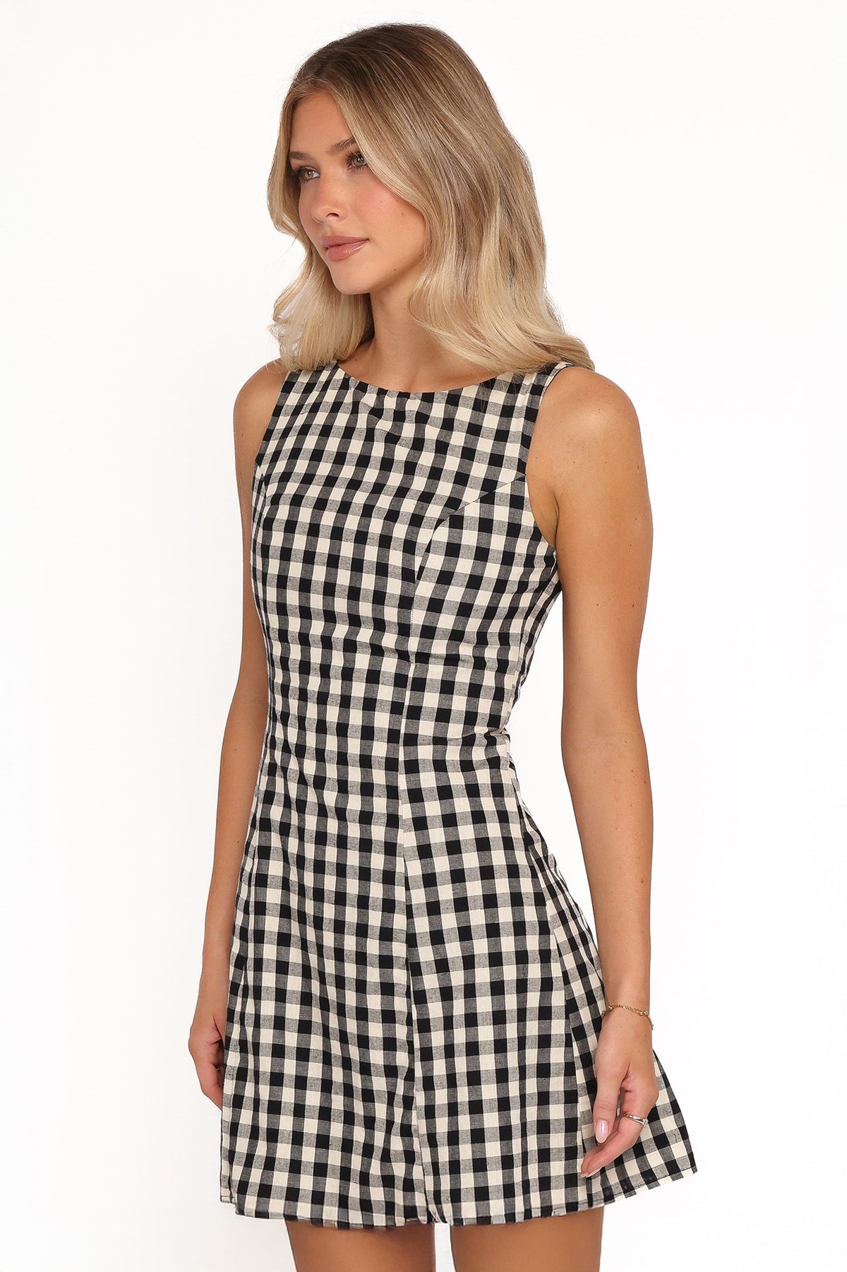 Circe Mini Dress in Black Gingham – view 4 of 8