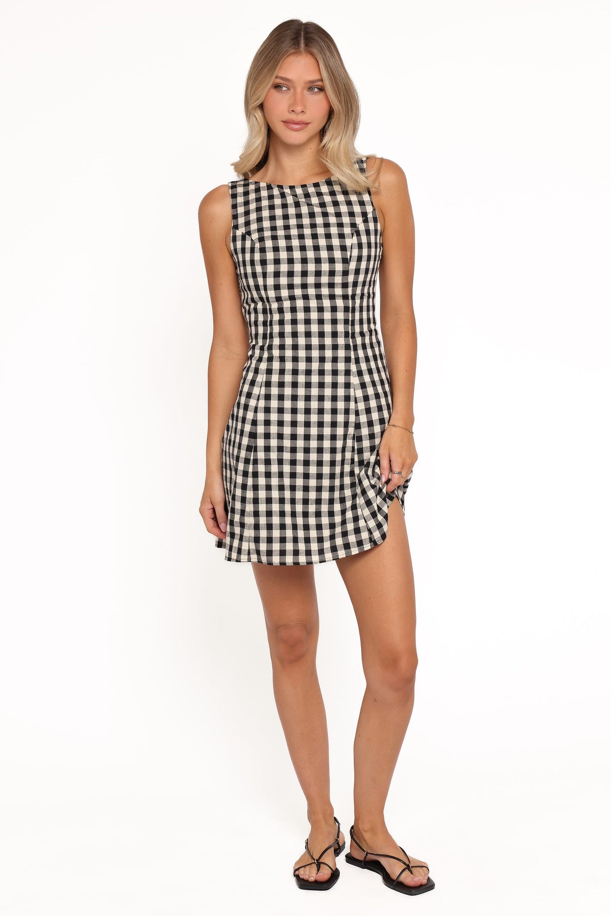 Circe Mini Dress in Black Gingham – view 6 of 8