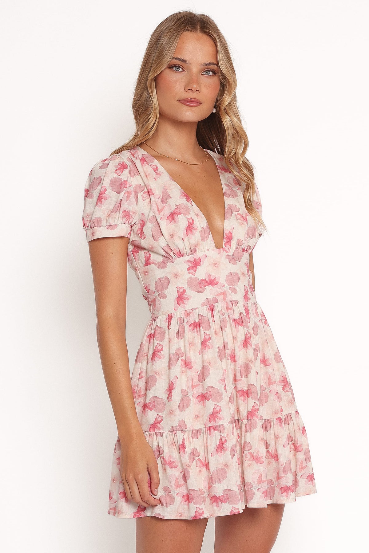 Clementine Mini Dress in Cream Floral – view 7 of 9