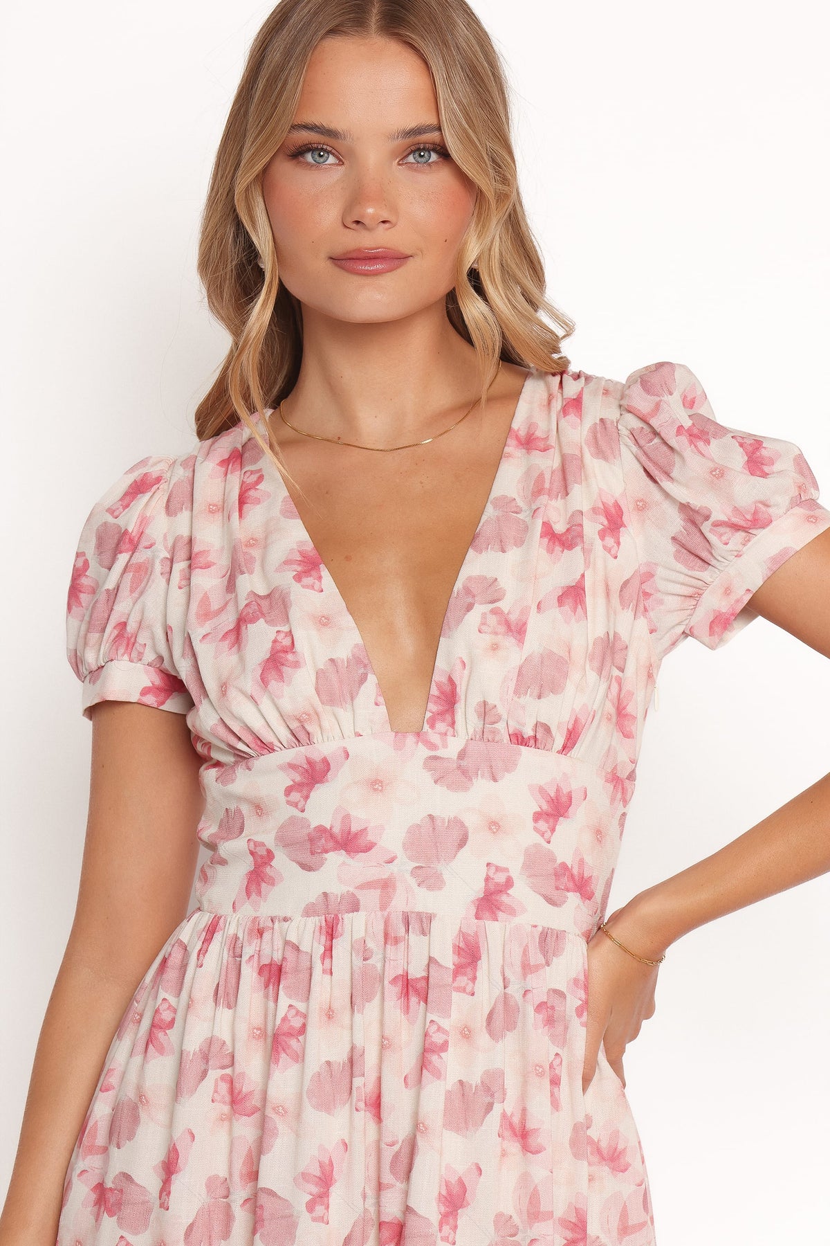 Clementine Mini Dress in Cream Floral – view 8 of 9